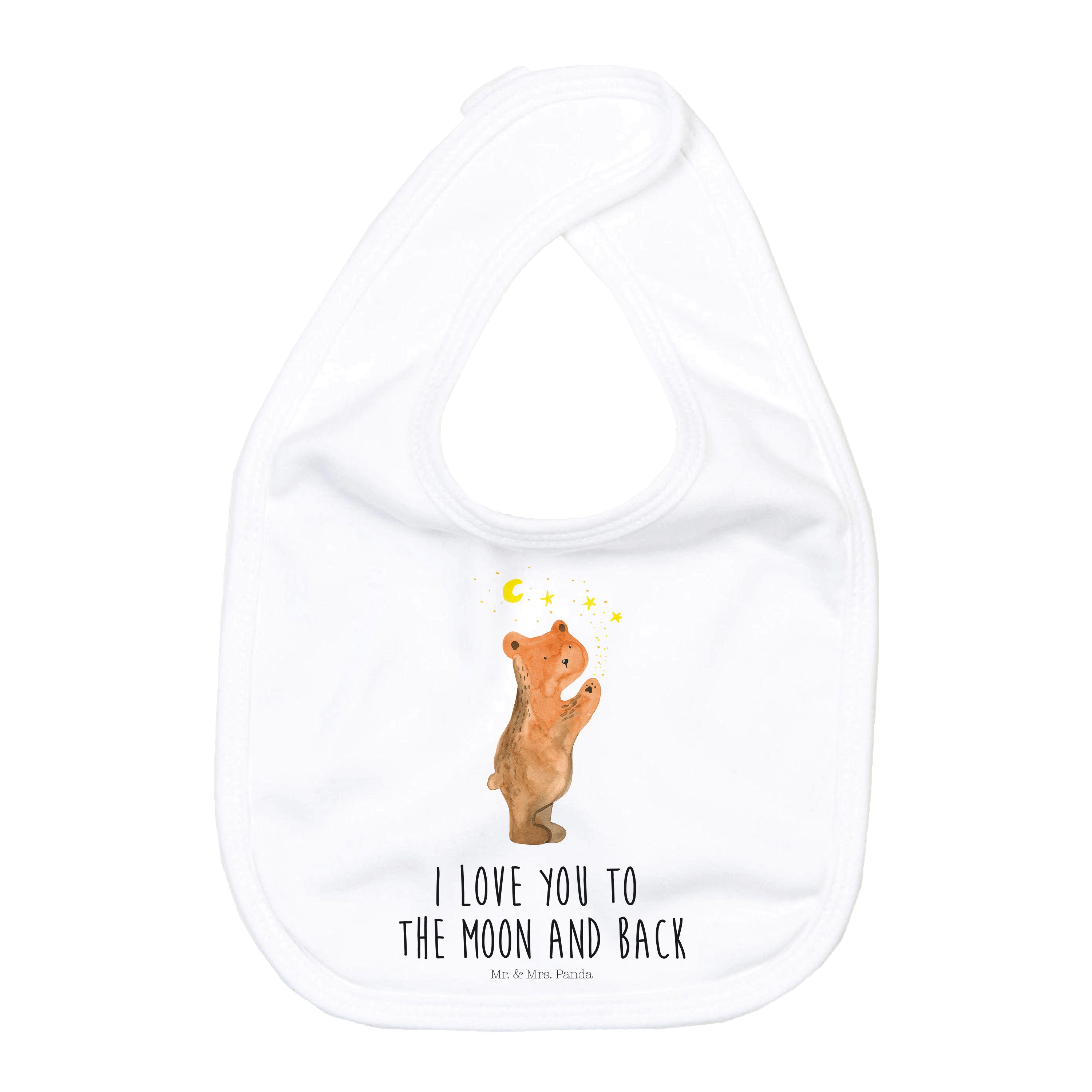 Tragetuch Verliebter Bär - Weiß - Geschenk, Teddybär, Partner, Babyausstattung
