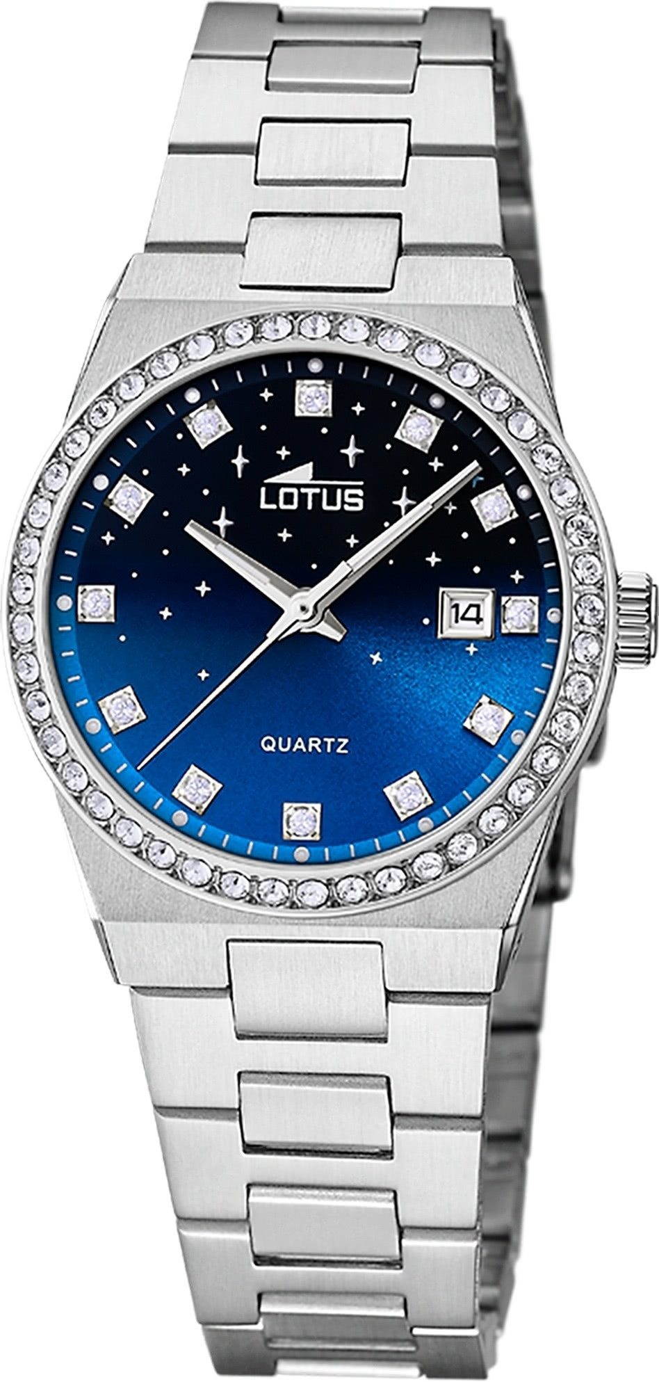 Lotus Chronograph Lotus Damenuhr Edelstahl silber Lotus, (Chronograph), Damen Armbanduhr rund, mittel (ca. 31,5mm), Edelstahl