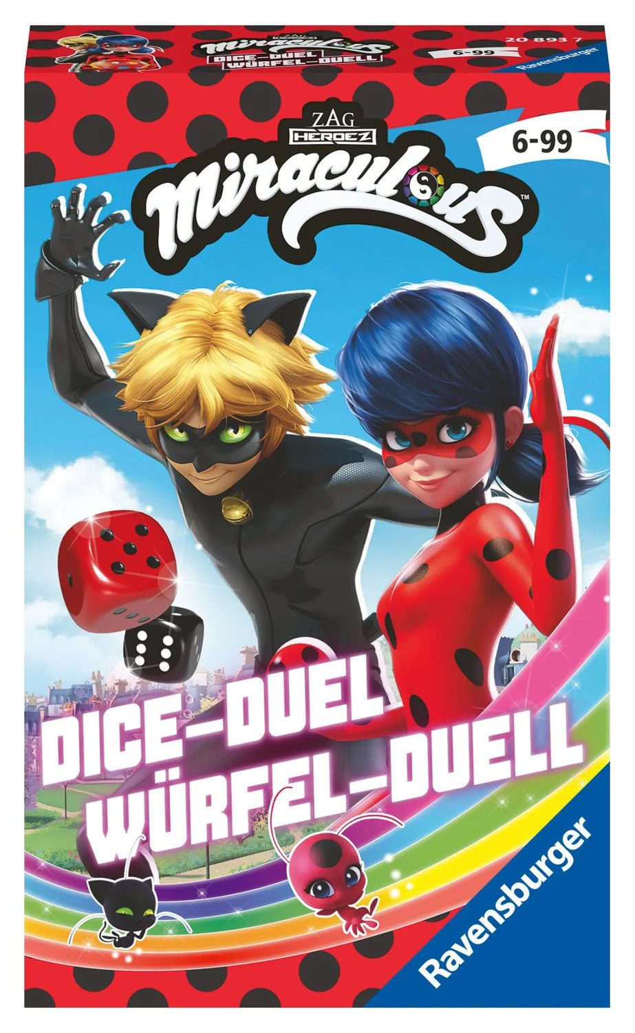 Ravensburger Spiel Ravensburger Mitbringspiel - 20893 - Miraculous Würfel-Duell,...