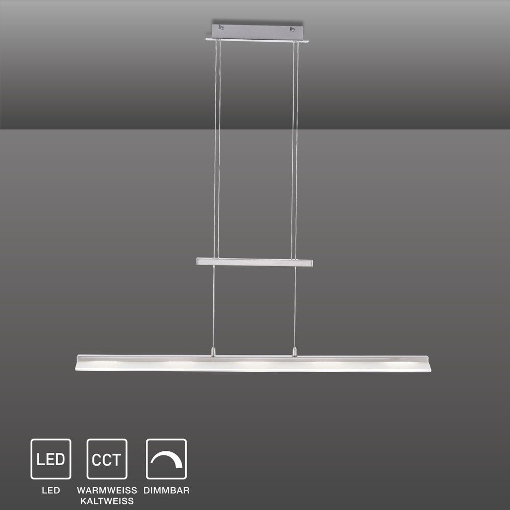 höhenverstellbar, warmweiß, Pendelleuchte 5x LED kaltweiß dimmbar, Kelvin, CCT, LED-Board/ über LED 4 Farbtemperatursteuerung schaltbar 2700-3800-5000 Memory-Funktion, cm, NELE Sensorschalter (CCT),dimmbar, Sensordimmer, Pendelleuchte 100 Watt, SellTec