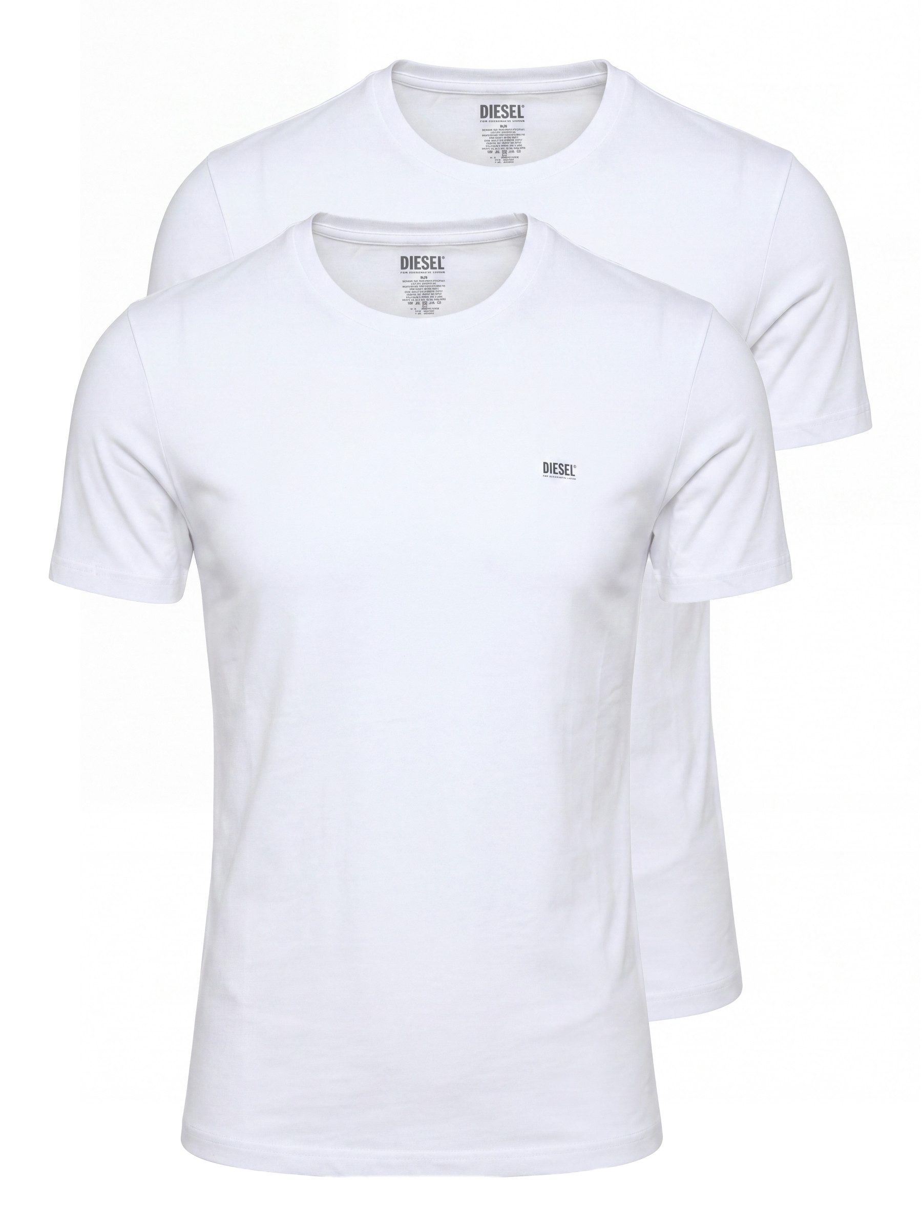 Diesel Rundhalsshirt Slim Fit - UMTEE-RANDAL-TUBE (2-tlg., 2er-Pack) Weiche, atmungsaktive Baumwolle