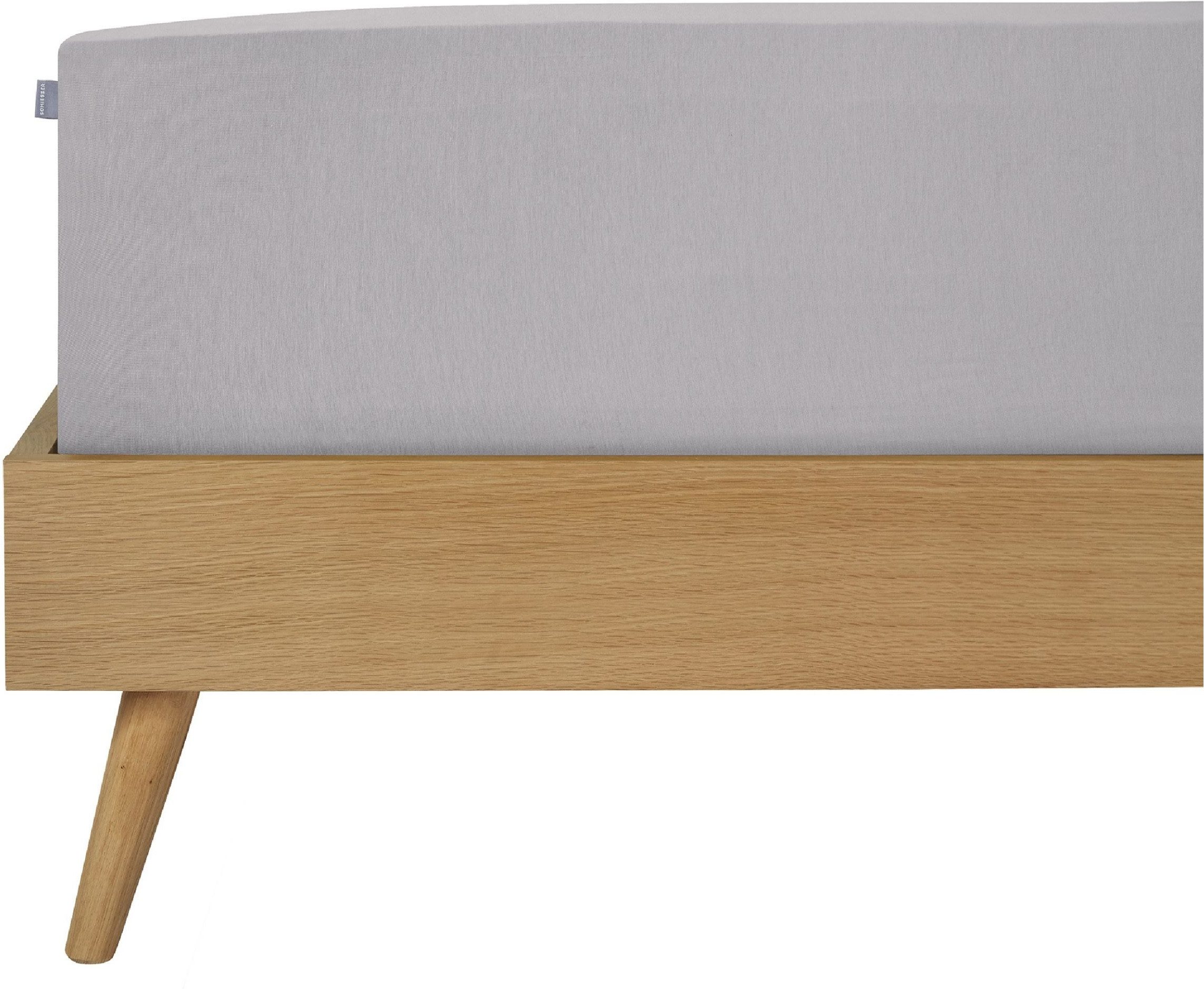 Schiesser Spannbettlaken Flexi aus 95% Baumwolle und 5% Elastahan in Premium-Qualität, Jersey-Elasthan, Gummizug: rundum, (1 Stück), für hohe Matratzen und Boxspringbetten geeignet, Made in Green