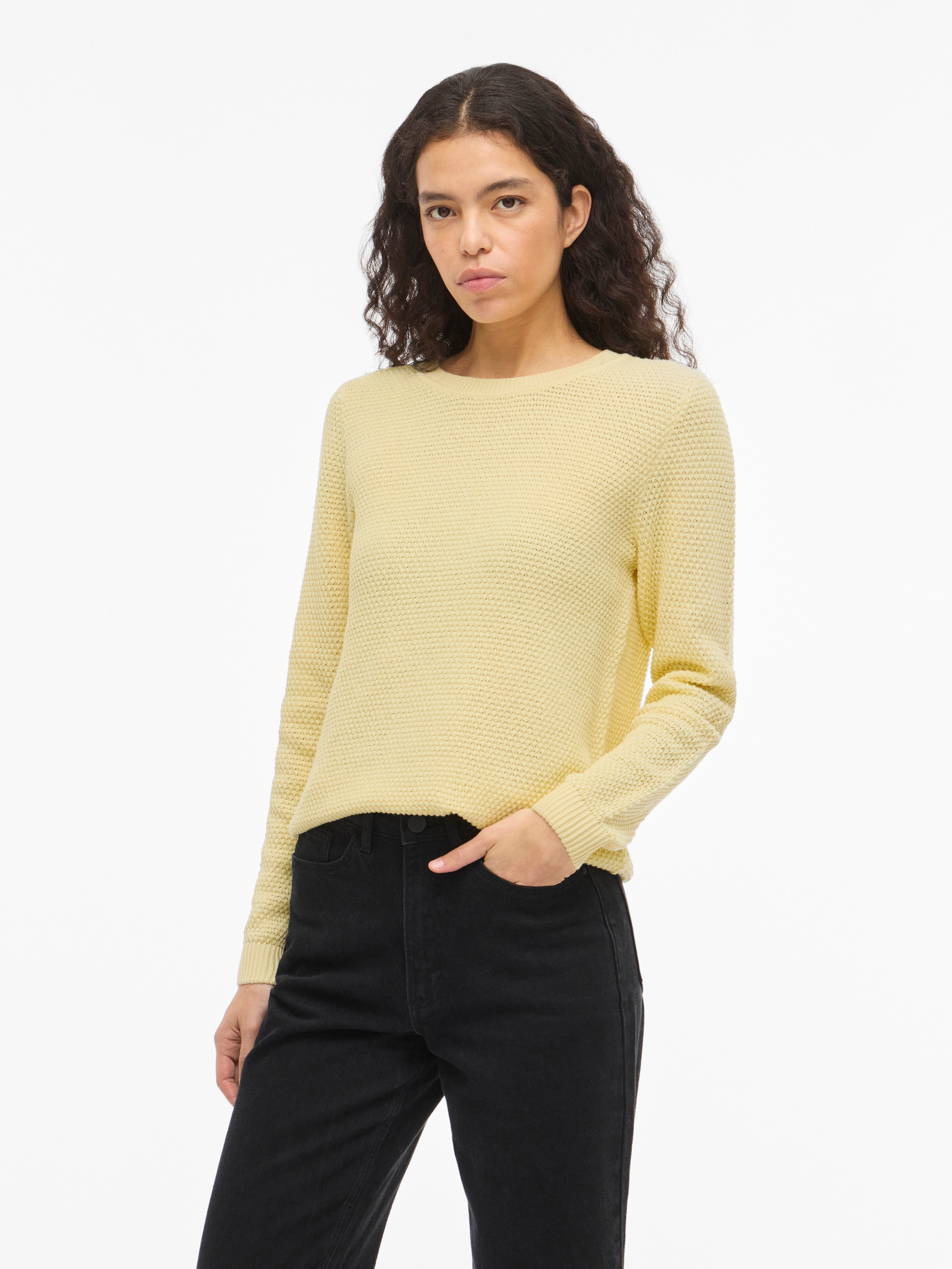 Vila Rundhalspullover VIDALO O-NECK L/S KNIT TOP- NOOS
