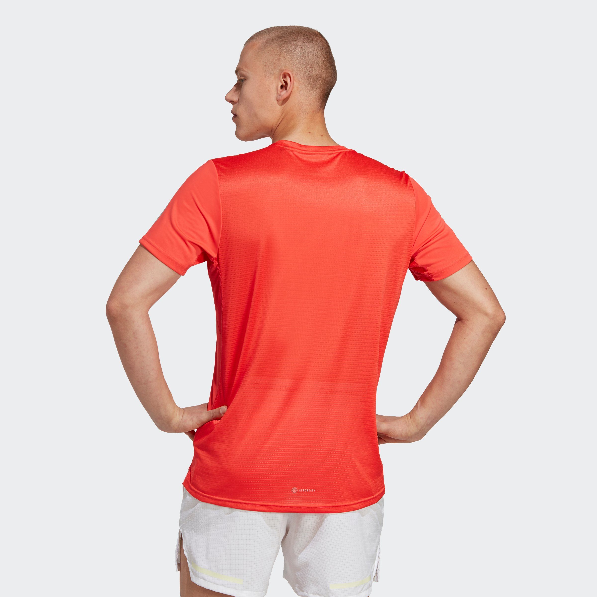 adidas Performance Laufshirt OWN THE RUN Silver Reflective Bright Red 