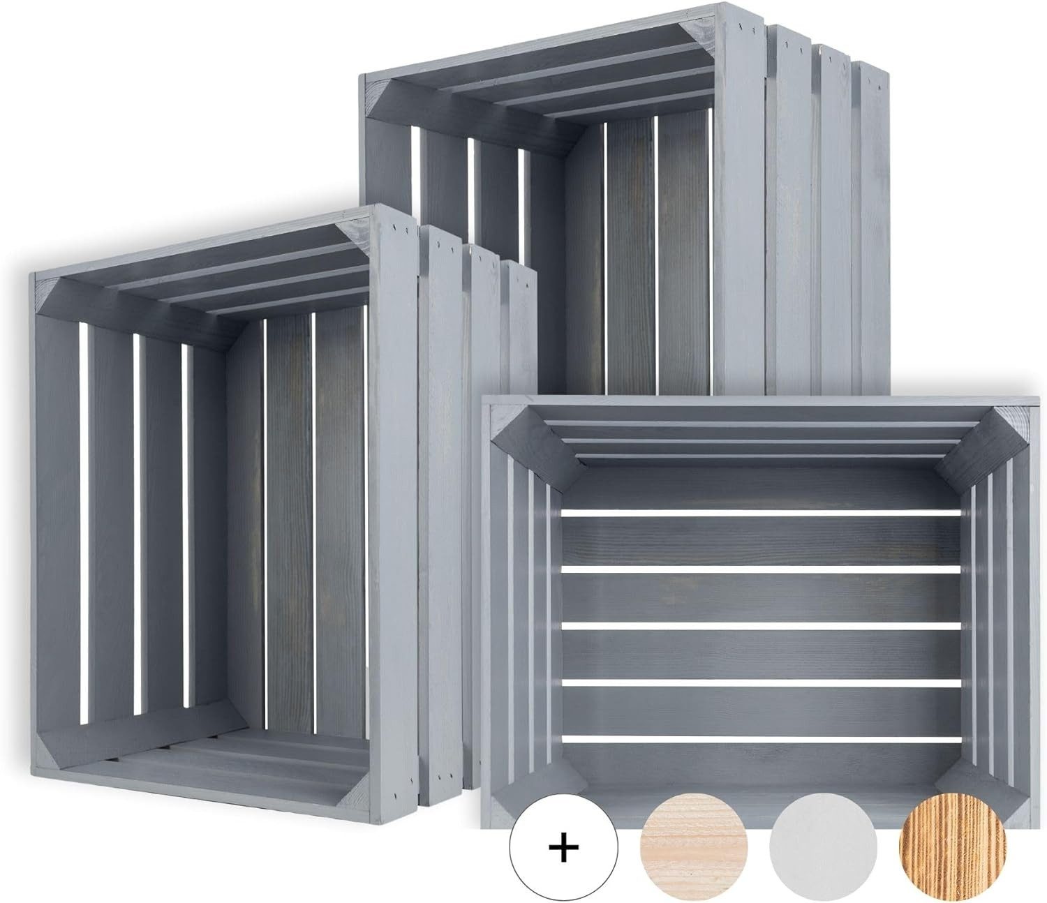 Creative Deco Holzkiste 3x Weinkisten Set günstig online kaufen