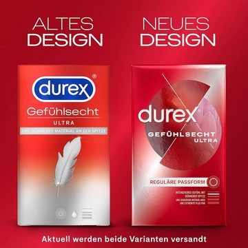 durex Kondome Durex Gefühlsecht Ultra Kondome 8 Stück Packung, 8 St., Extra dünne Spitze