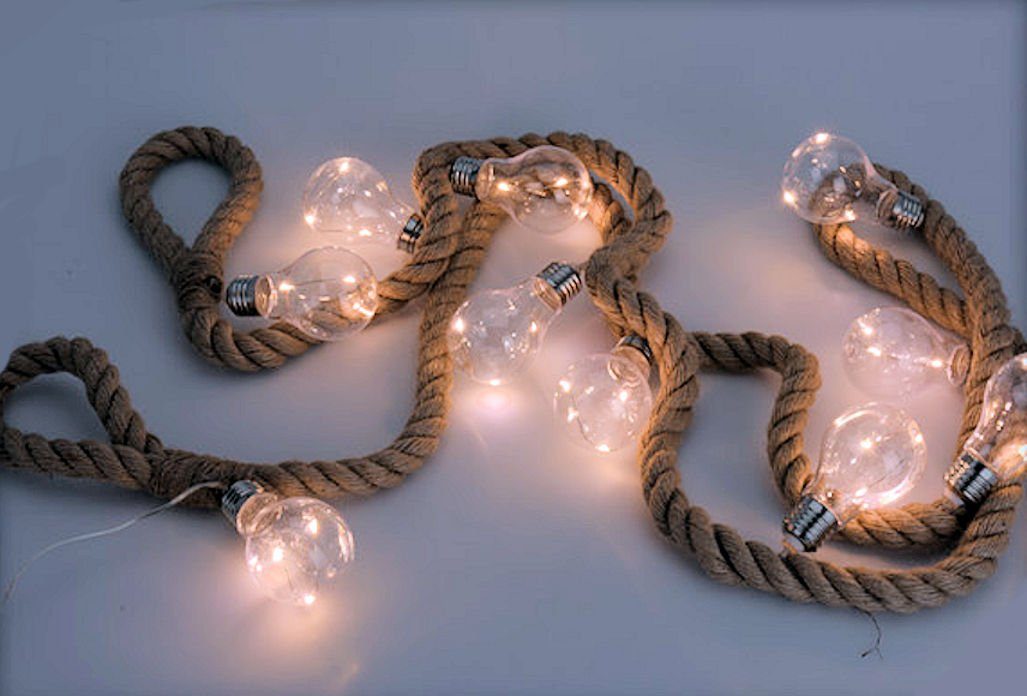 Spetebo LED-Girlande Glühbirnen Lichterkette auf Seil warm weiß- 30 LED, 30 günstig online kaufen