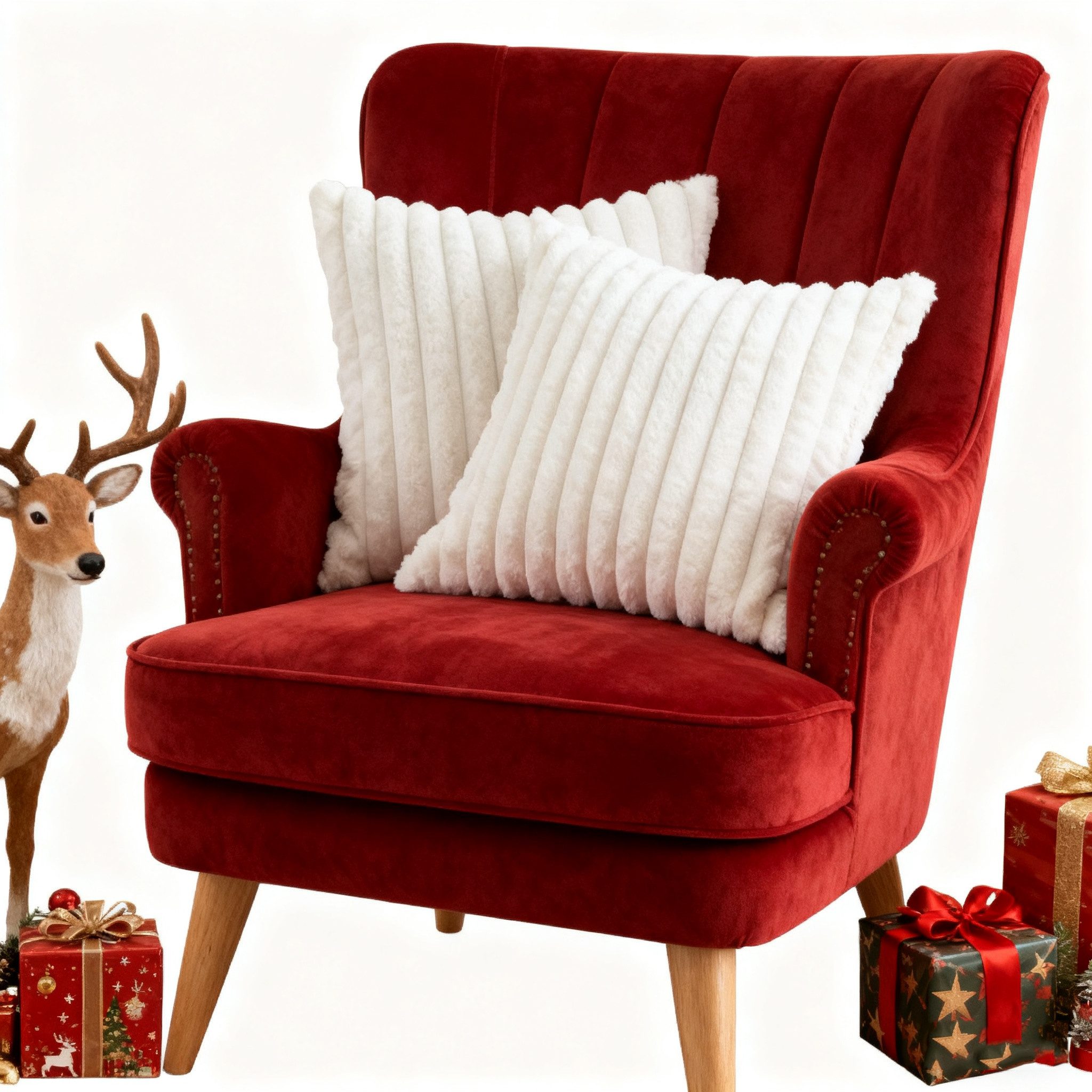 CLTYQ Kissenbezug Gestreift Kissenhülle Sofakissen Doppelseitige Kunstfell- günstig online kaufen