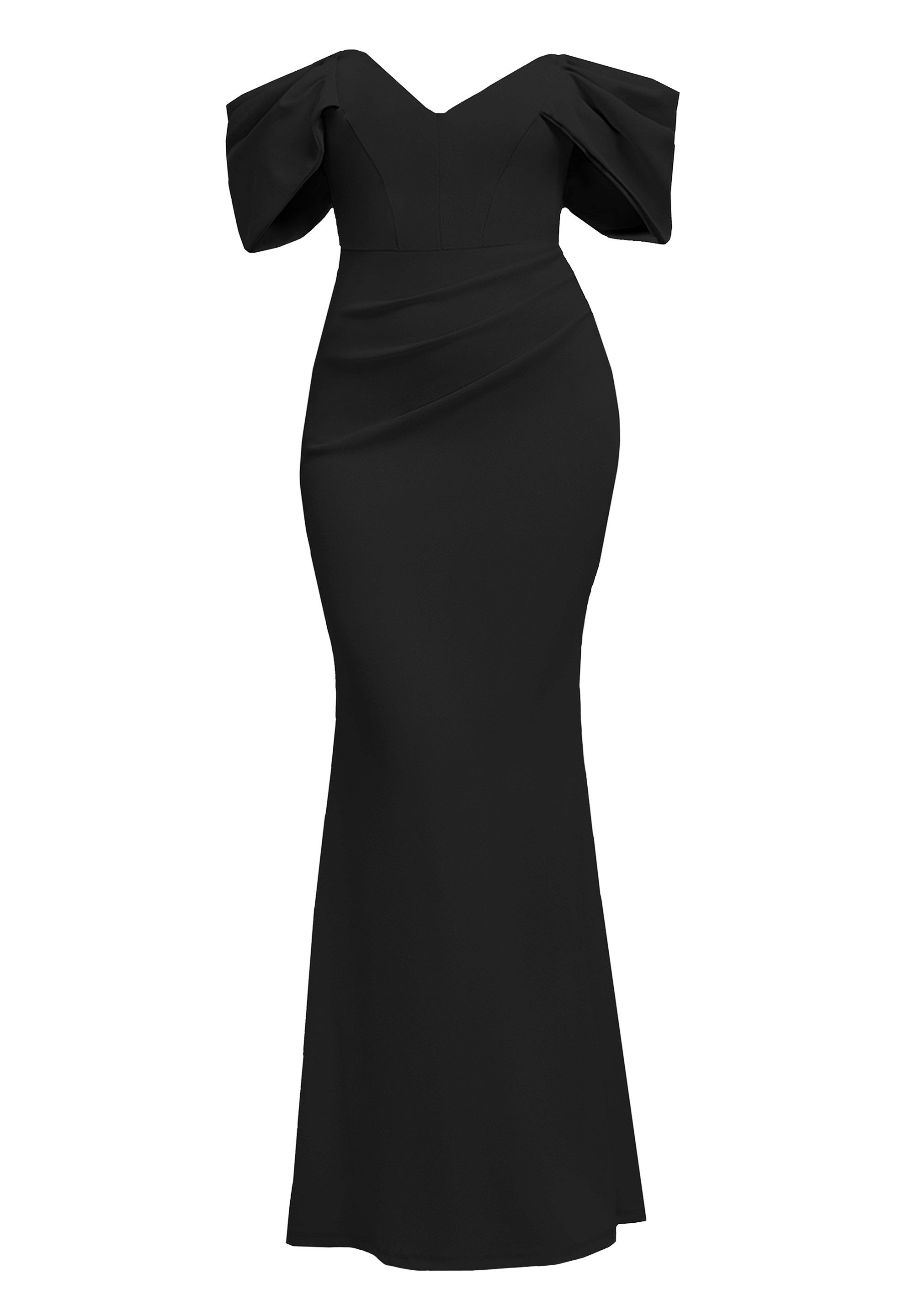 Goddiva Maxikleid Off The Shoulder Draped Sleeve Maxi Dress langes Kleid günstig online kaufen