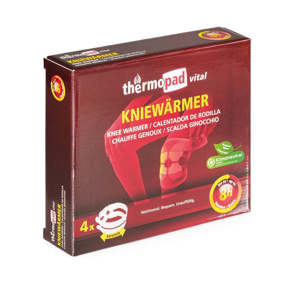 Thermopad Körperwärmer Kniewärmer S-XL, 1-tlg., Luftaktiviert, Wärmedauer ca. 8 Stunden, Dünn und flexibel