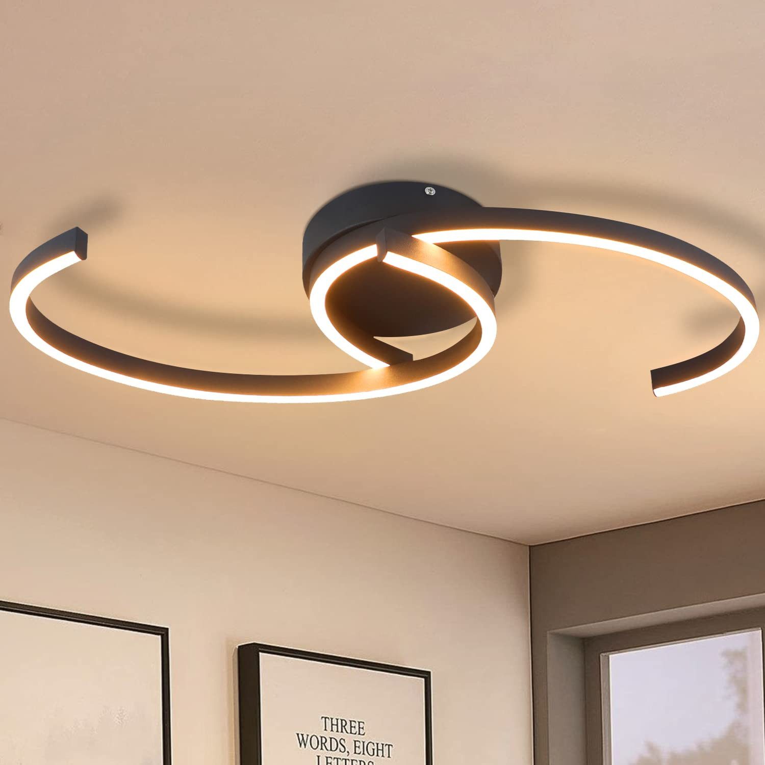 Nettlife Deckenleuchten Wohnzimmer Weiß Modern 24W günstig online kaufen