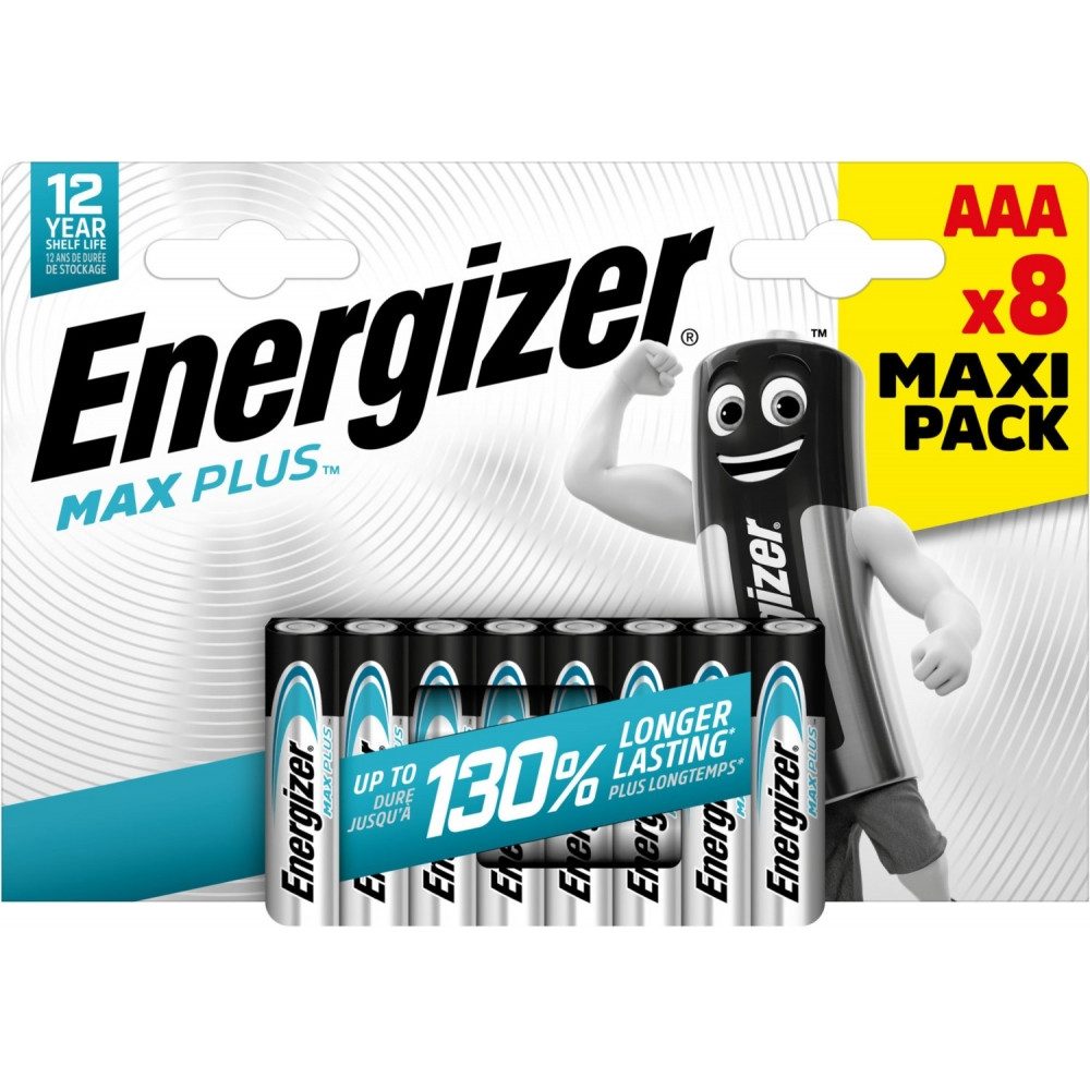 Max Plus AAA 8er Pack Micro-Batterie Batteries Batterie