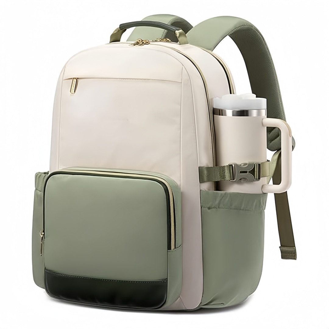 FOUORTUNATE-BEE Notebook-Rucksack Damen Rucksack 17 Zoll Laptop Rucksack mit großem Stauraum, Laptop Rucksack Damen für Uni Arbeit Reisen mit Flaschenfach