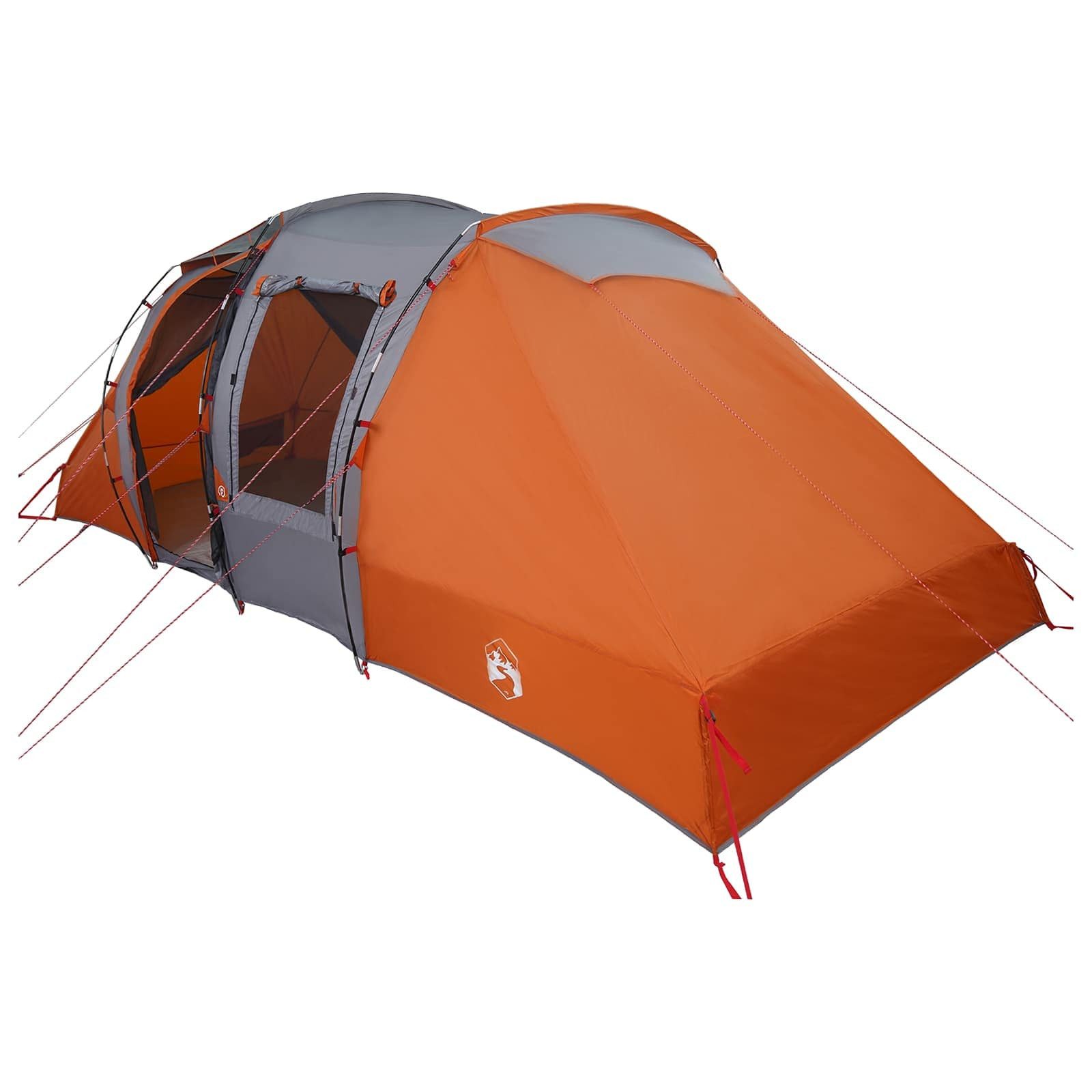 vidaXL Kuppelzelt Sofort Zelt 524 x 232 x 192 cm Grau und Orange, (1 tlg)
