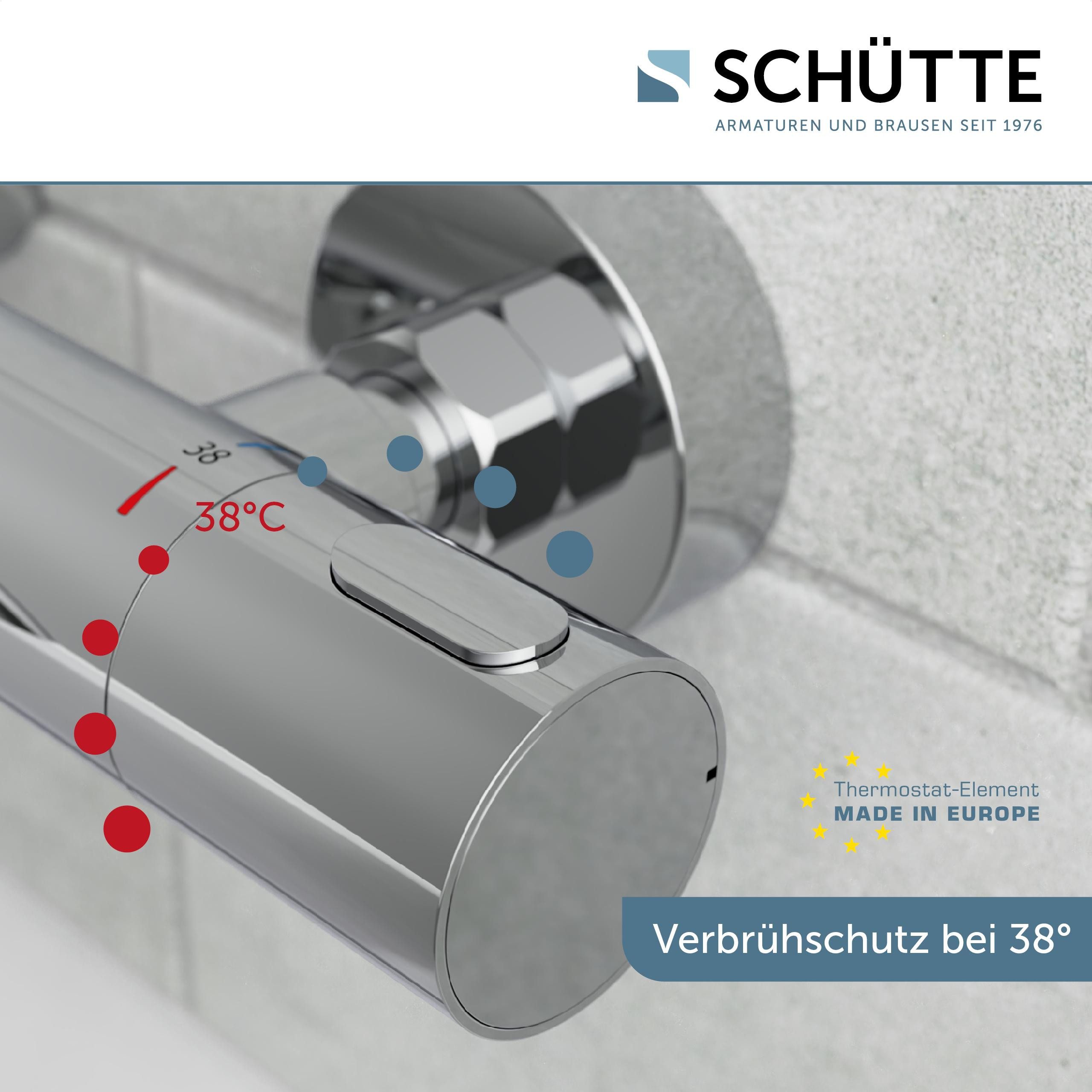 Schütte Wannenarmatur »LOS ANGELES« Thermostat Wannenfüllarmatur (1-St) Thermostat-Element „Made in Europe“