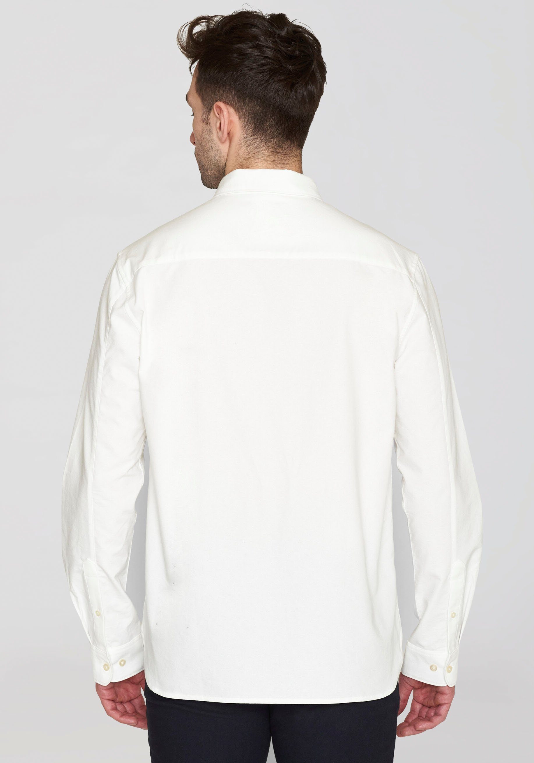 KnowledgeCotton Apparel Langarmhemd HARALD mit Button-Down-Kragen günstig online kaufen