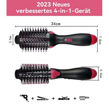 DOPWii Warmluftbürste 1100 W Heißluftkamm, für das Locken und Stylen zu Hause