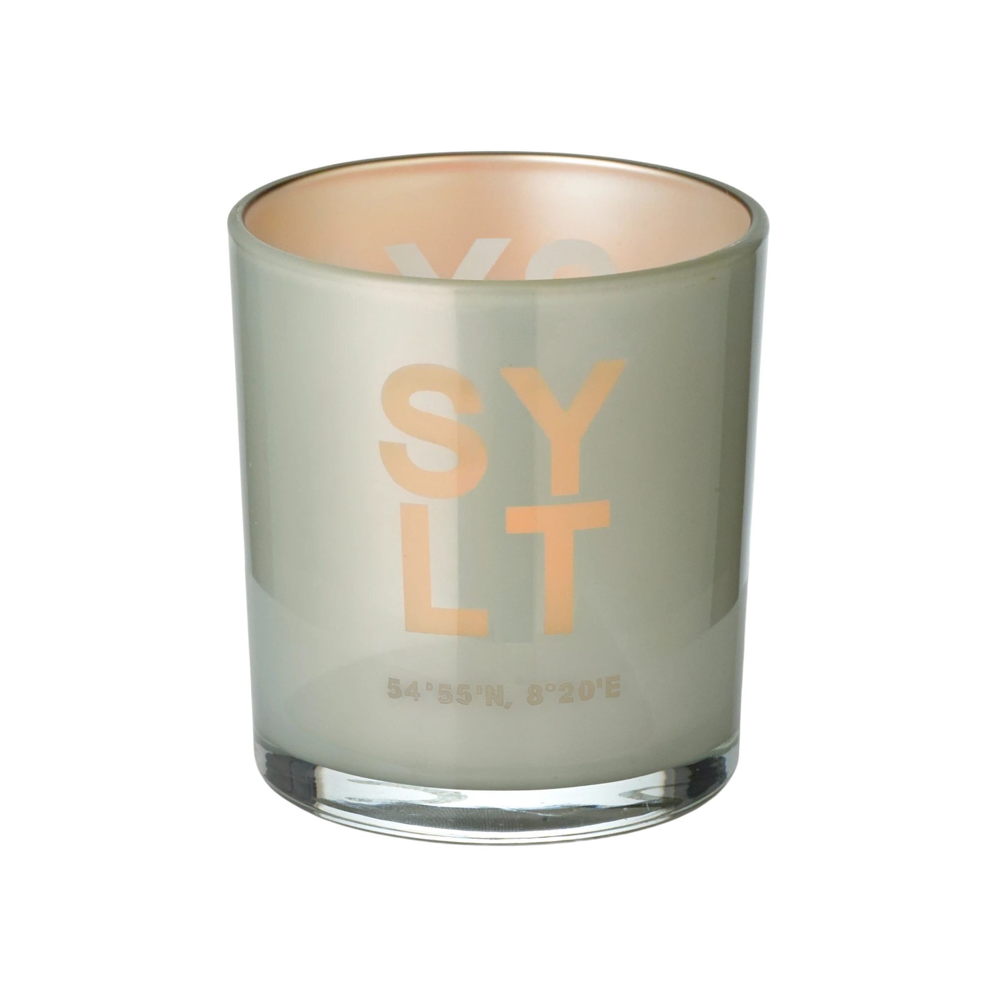 EDZARD Windlicht Sylt (2er Set, 2 St), (Höhe 8 cm), grau, Sylt-Motiv