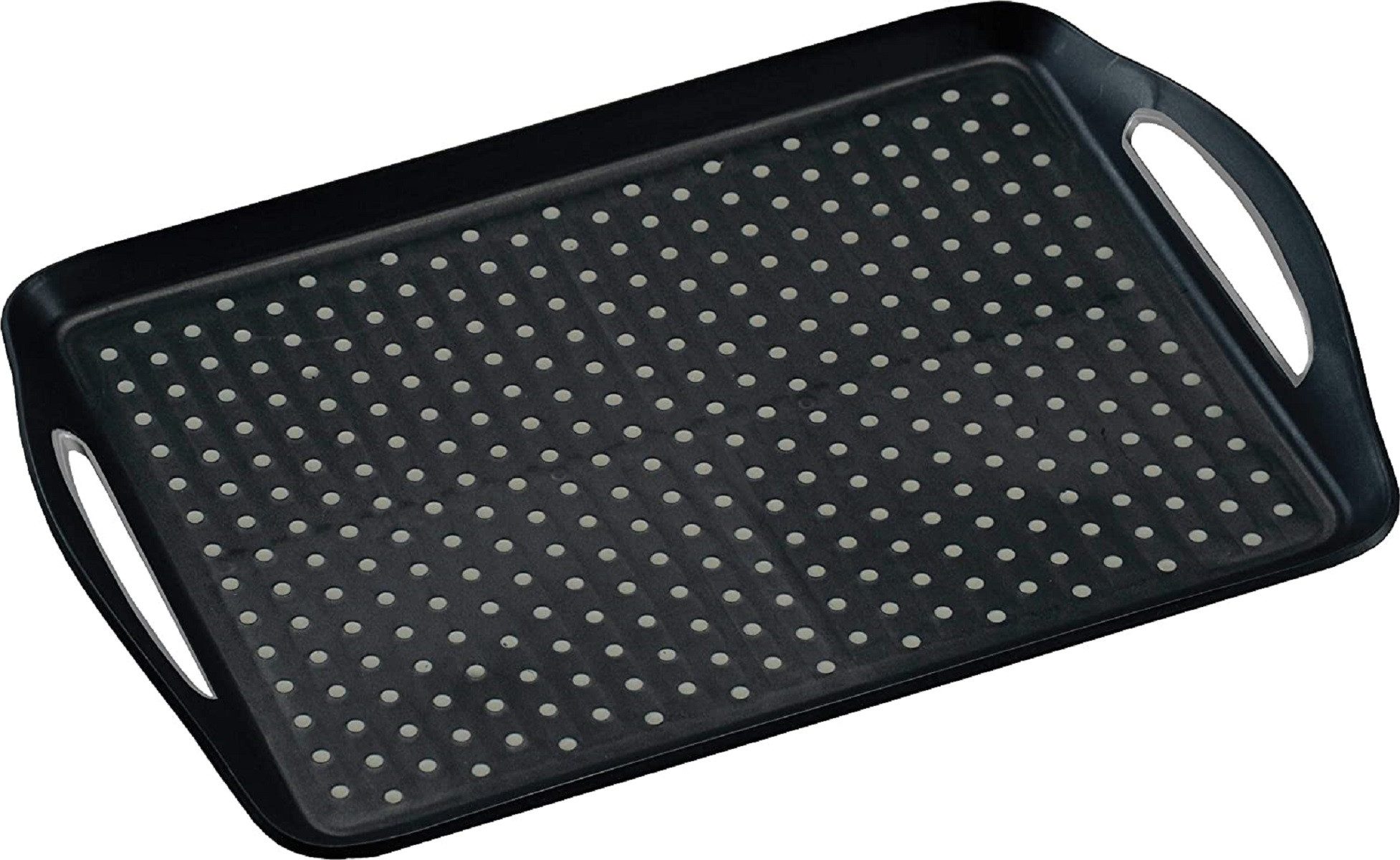 Kesper Servierbrett Serviertablett aus Kunststoff, schwarz, 40 x 30 cm, Ideal als Frühstückstablett, robust und pflegeleicht