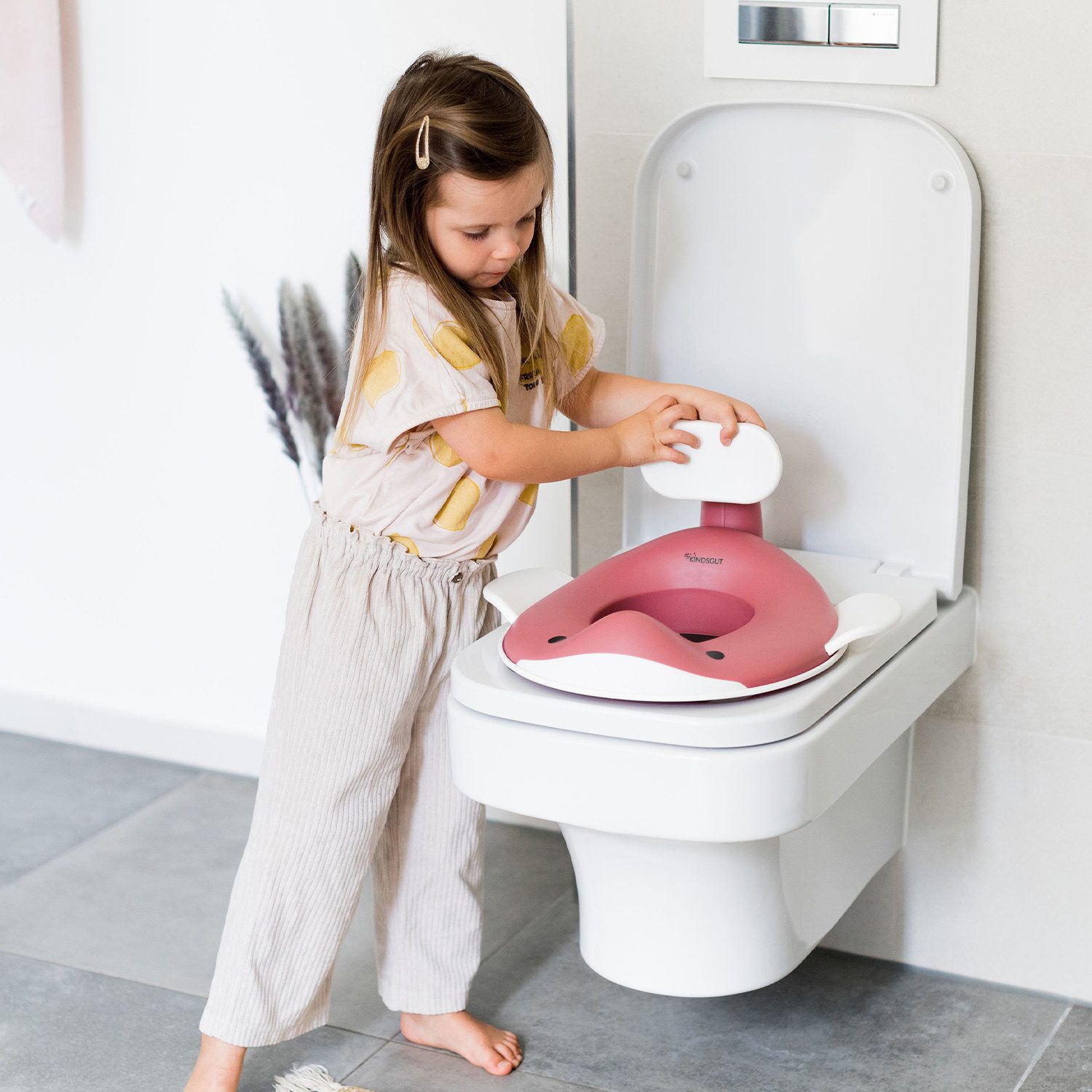 KINDSGUT Baby-Toilettensitz Wal, Altrosa günstig online kaufen