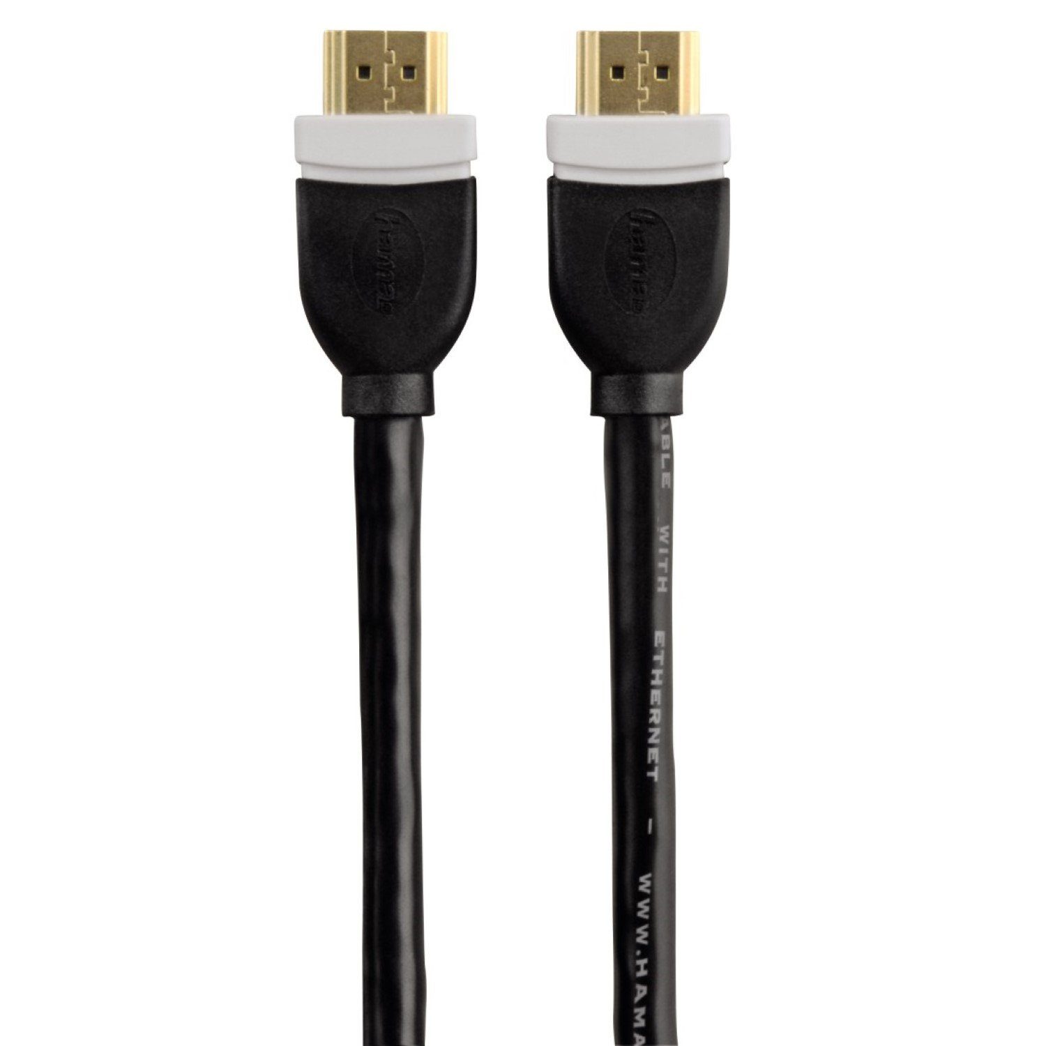 Hama High-Speed HDMI-Kabel 5m Ethernet vergoldet Video-Kabel, HDMI, (500 cm), 4K UHD Full HD TV ARC 3D 1080p HD TV LED LCD OLED vergoldete Stecker