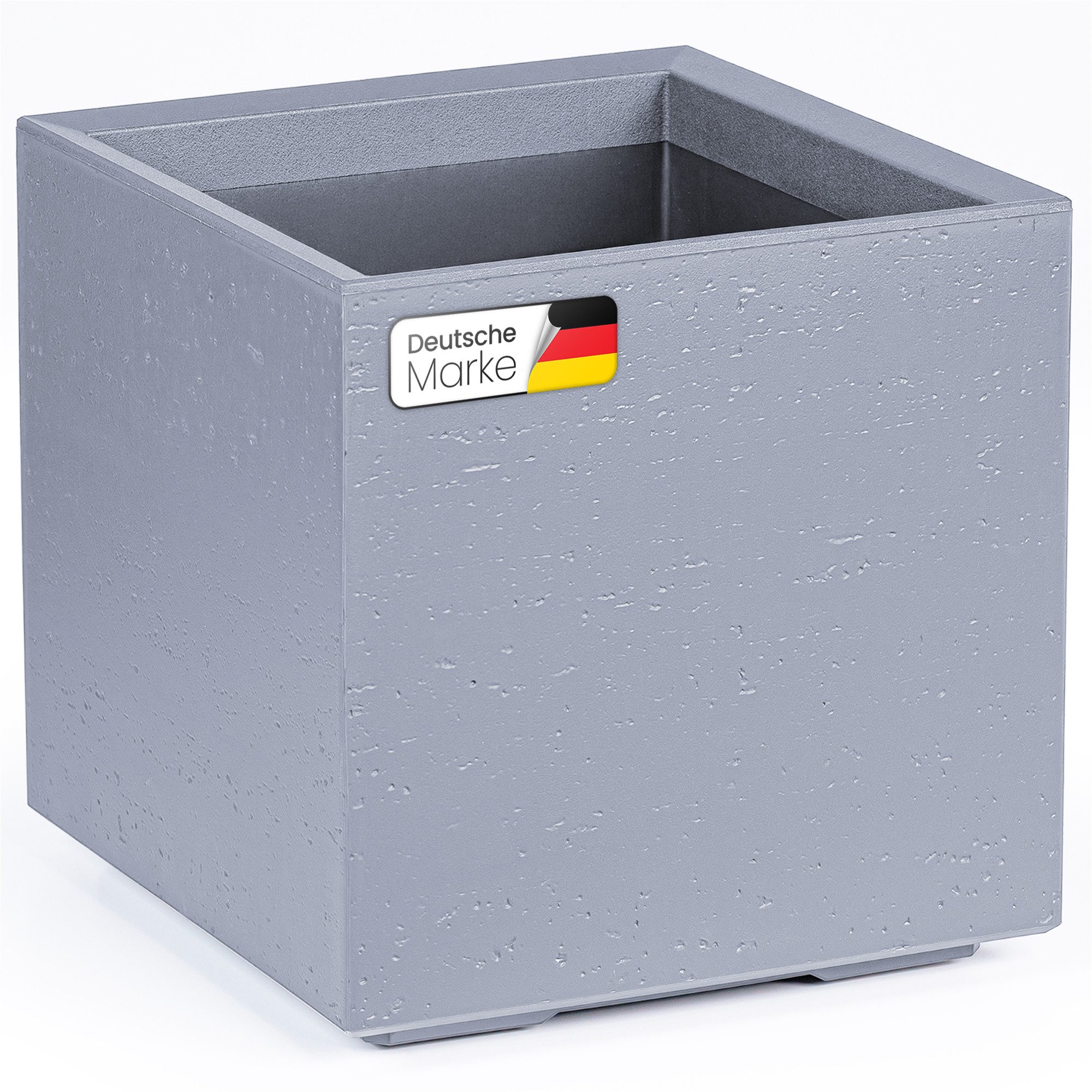KONZEPT Pflanzkübel Großer auf Rollen, für außen, in Beton-Optik, mobil, recyceltem Material, ideal für Garten, Terrasse und Balkon
