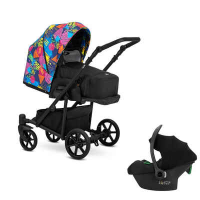 babies-on-wheels Kombi-Kinderwagen 3 in 1 Kinderwagen-Set Roy - 14 Teile - in 7 Farben