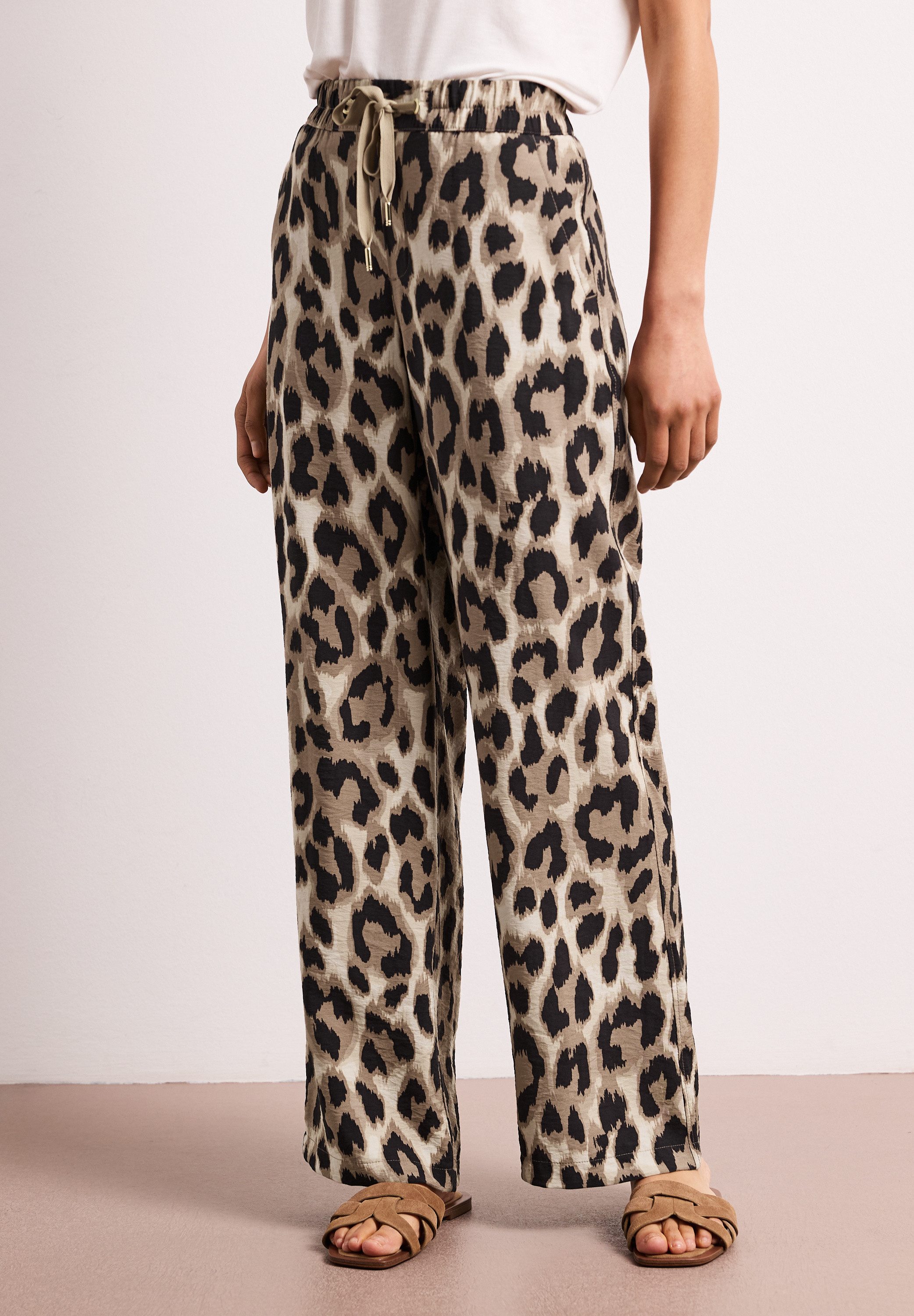 STREET ONE Stoffhose Sommerhose mit Animal-Print