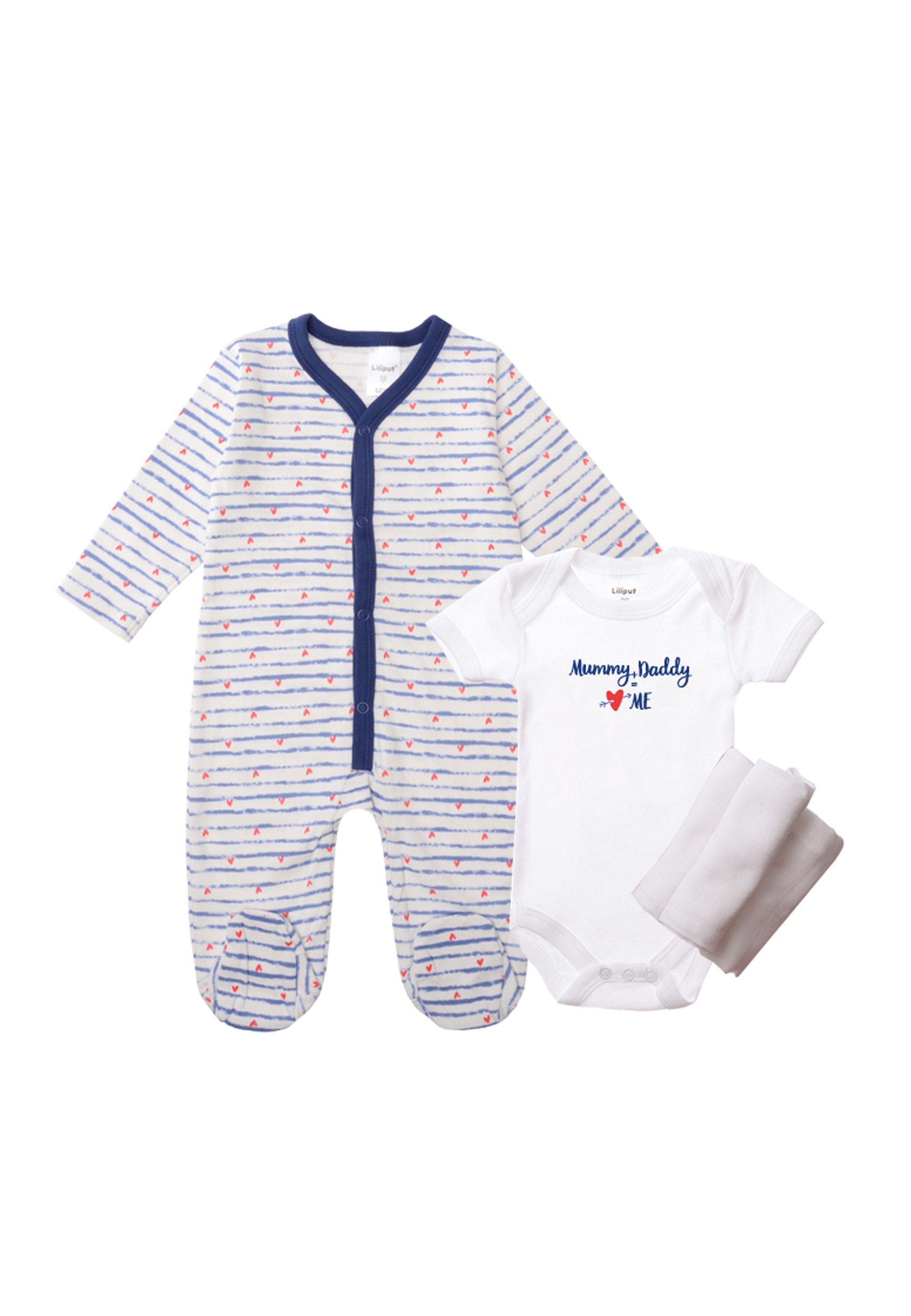 mit (5-tlg) Herzchen-Print Mummy+Daddy=Me Liliput niedlichem Erstausstattungspaket