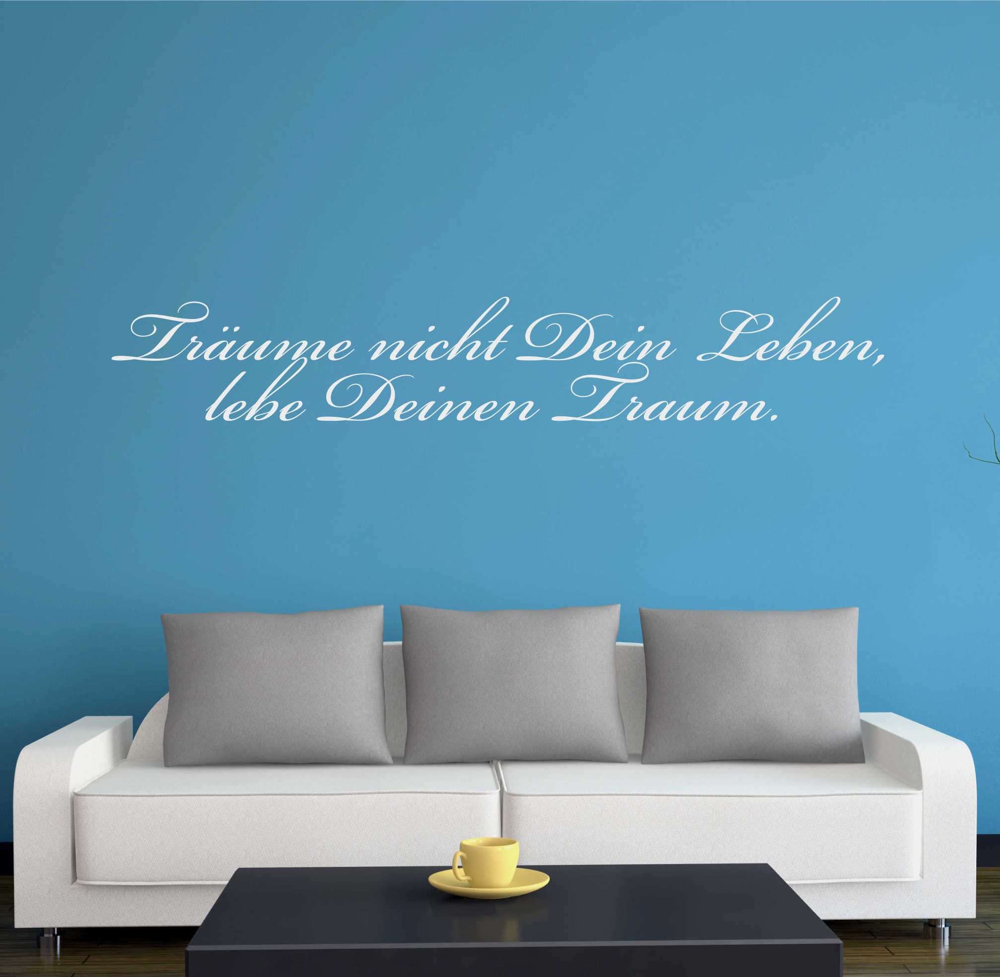 INDIGOS UG Wandtattoo Wandtattoo - Wandaufkleber - w188 Träume nicht Spruch Wandaufkleber