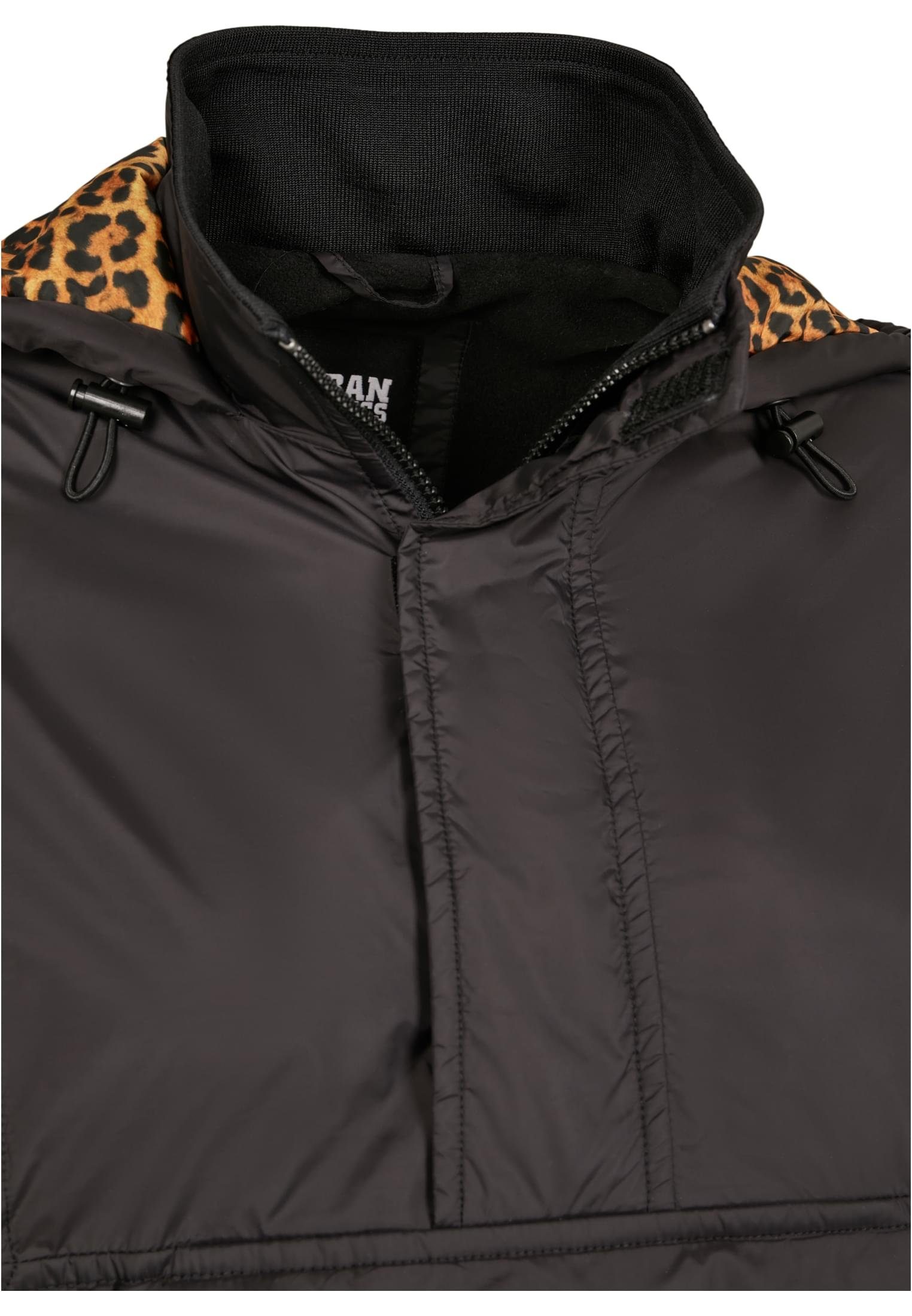 URBAN CLASSICS Outdoorjacke Damen Jacket Ladies Pull AOP Mixed Over (1-St) black/leo