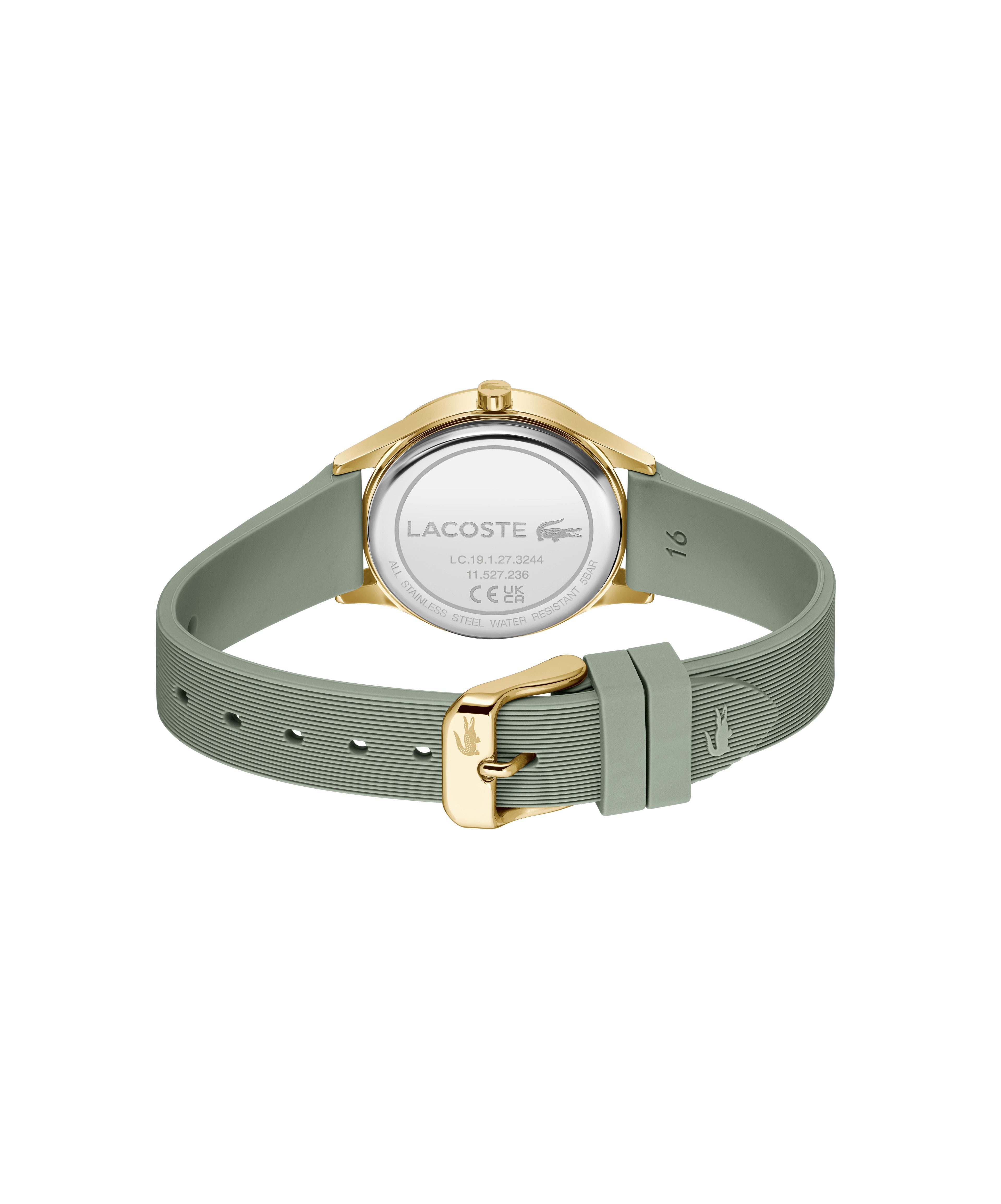 Lacoste Quarzuhr CROCODELLE 2001481, Armbanduhr, Damenuhr, Silikonarmband, analog