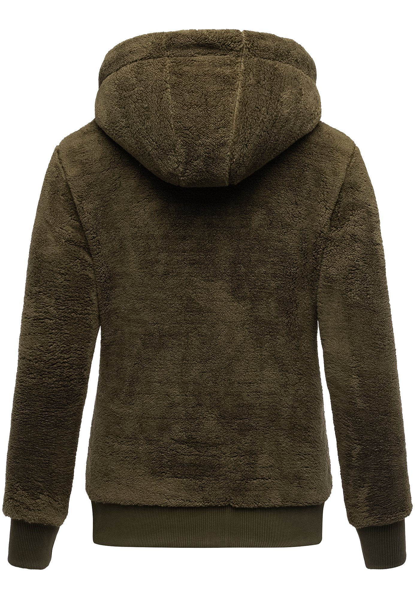 REPUBLIX Sweatjacke JANIE Damen Teddy Sweatjacke Plüsch Hoodie Pullover Zip günstig online kaufen