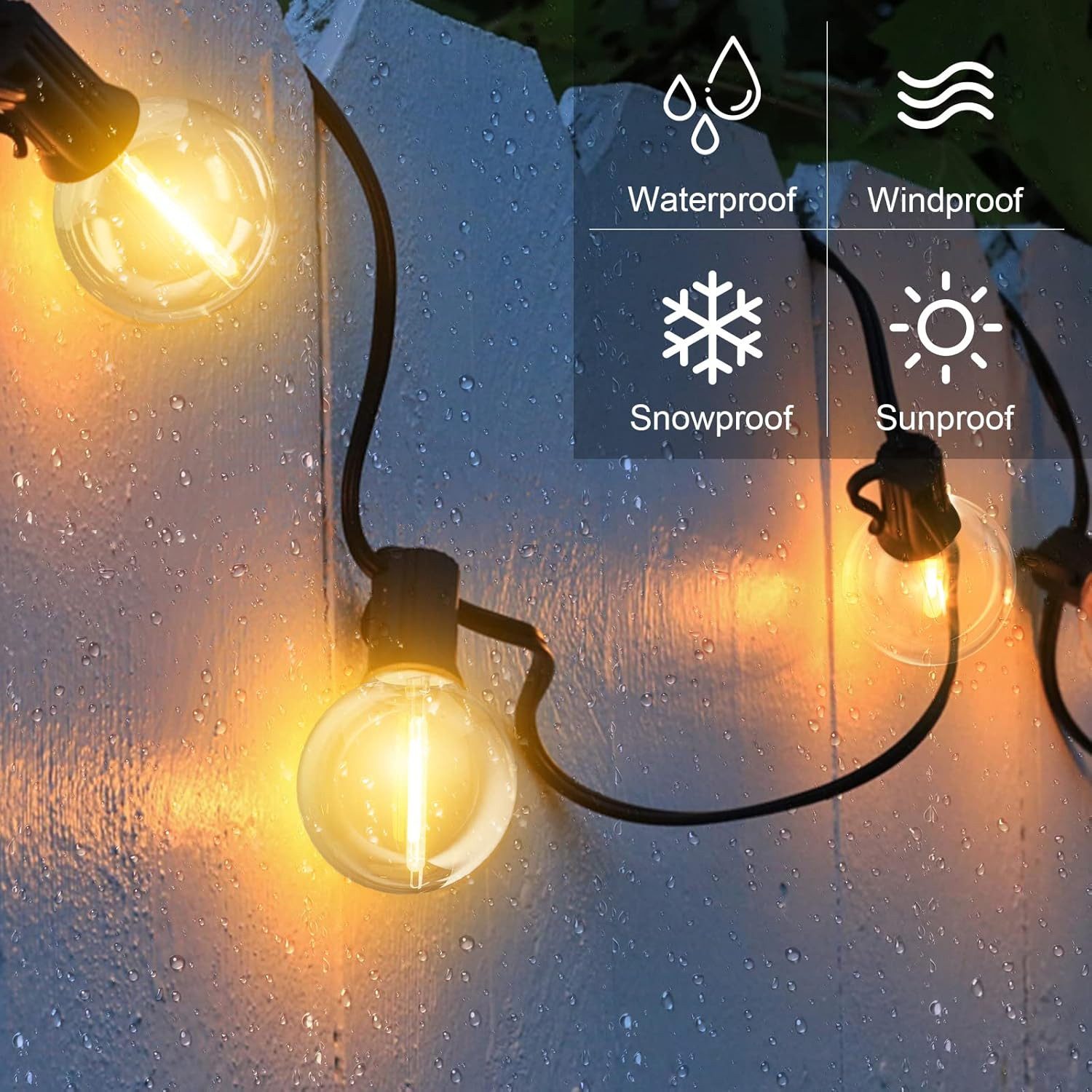 BlingBin LED-Lichterkette Lichterkette Außen 16/26/30/50 LED Glühbirne Bruc günstig online kaufen