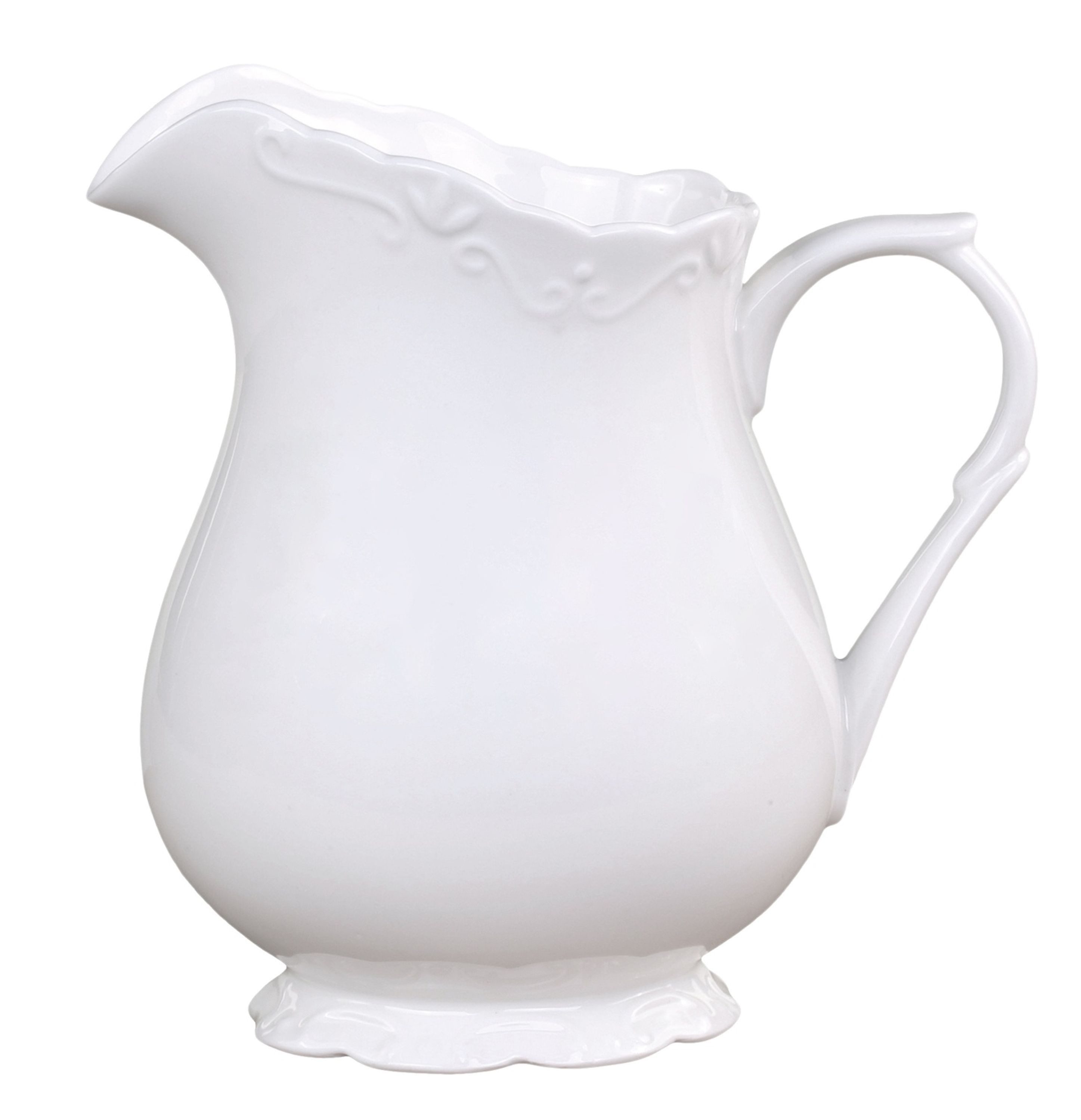 Chic Antique Kanne Chic Antique - Kanne Krug Karaffe Porzellan 1,1 Liter Provence Weiß