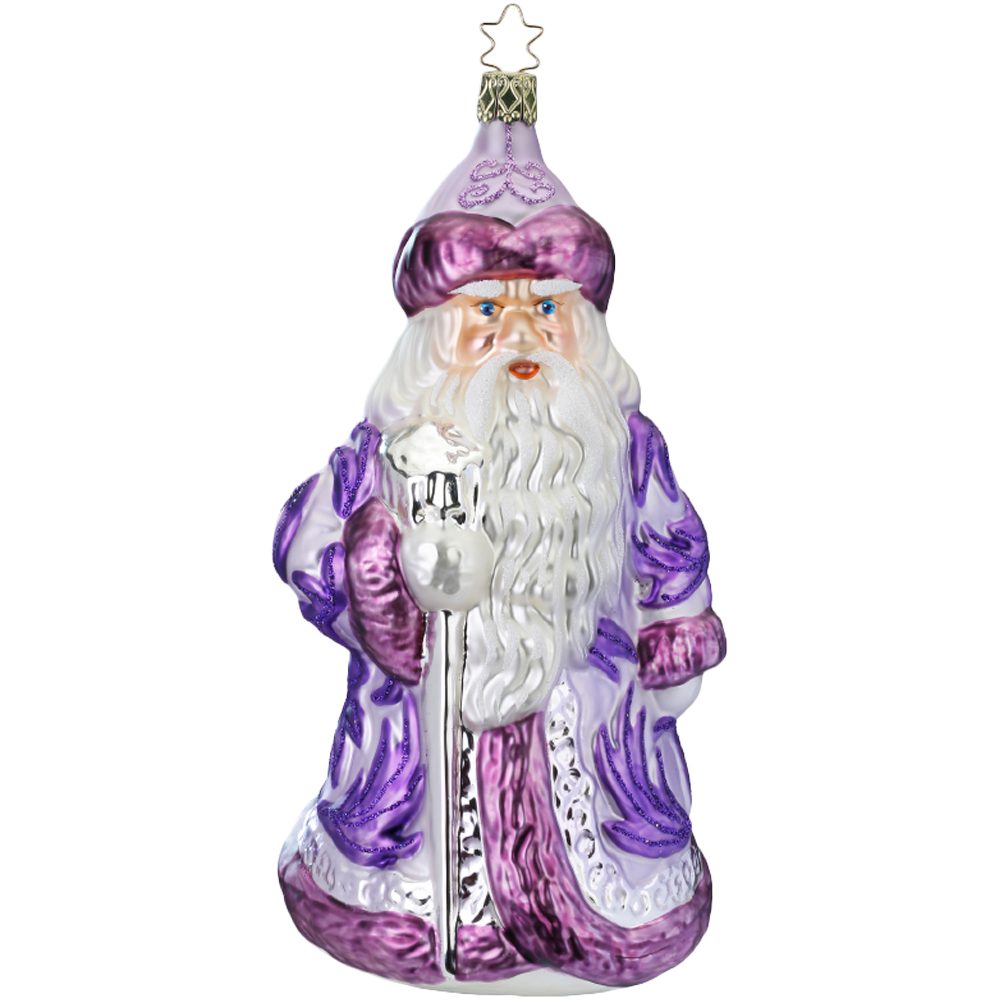 INGE-GLAS® Christbaumschmuck Mondäner Weihnachtsmann 19cm (1-tlg), mundgeblasen, handbemalt