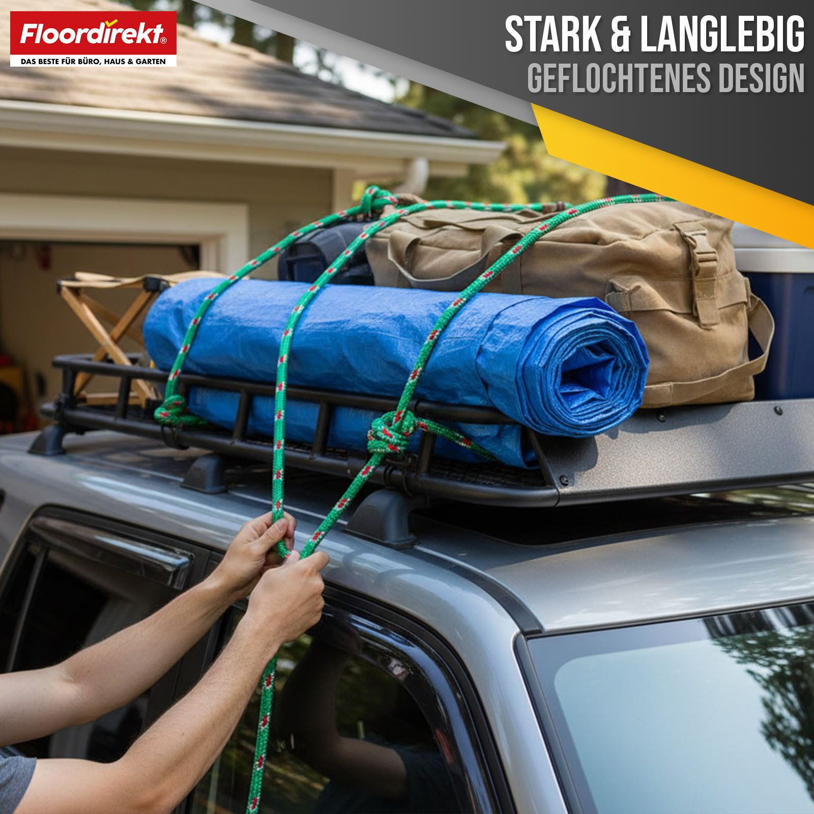 Floordirekt Seil Polypropylen-Seil K2, 3-22 mm, reißfestes UV beständiges Allzweckseil, schwimmfähig für Outdoor, Boot, Camping & Garten in vielen Varianten
