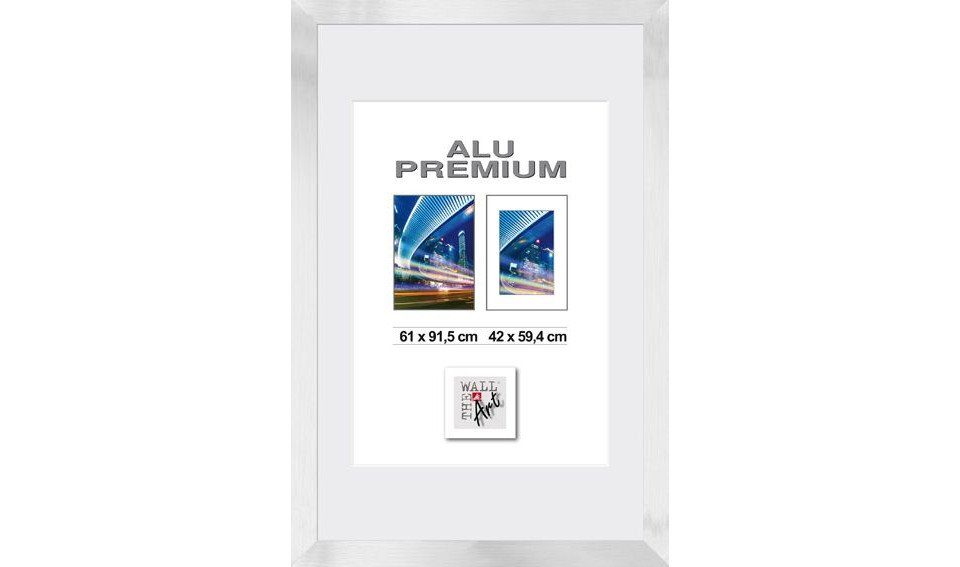 cm x Quattro art Wall 91,5 61 AG Bilderrahmen the Aluminiumrahmen of The - silber, framing