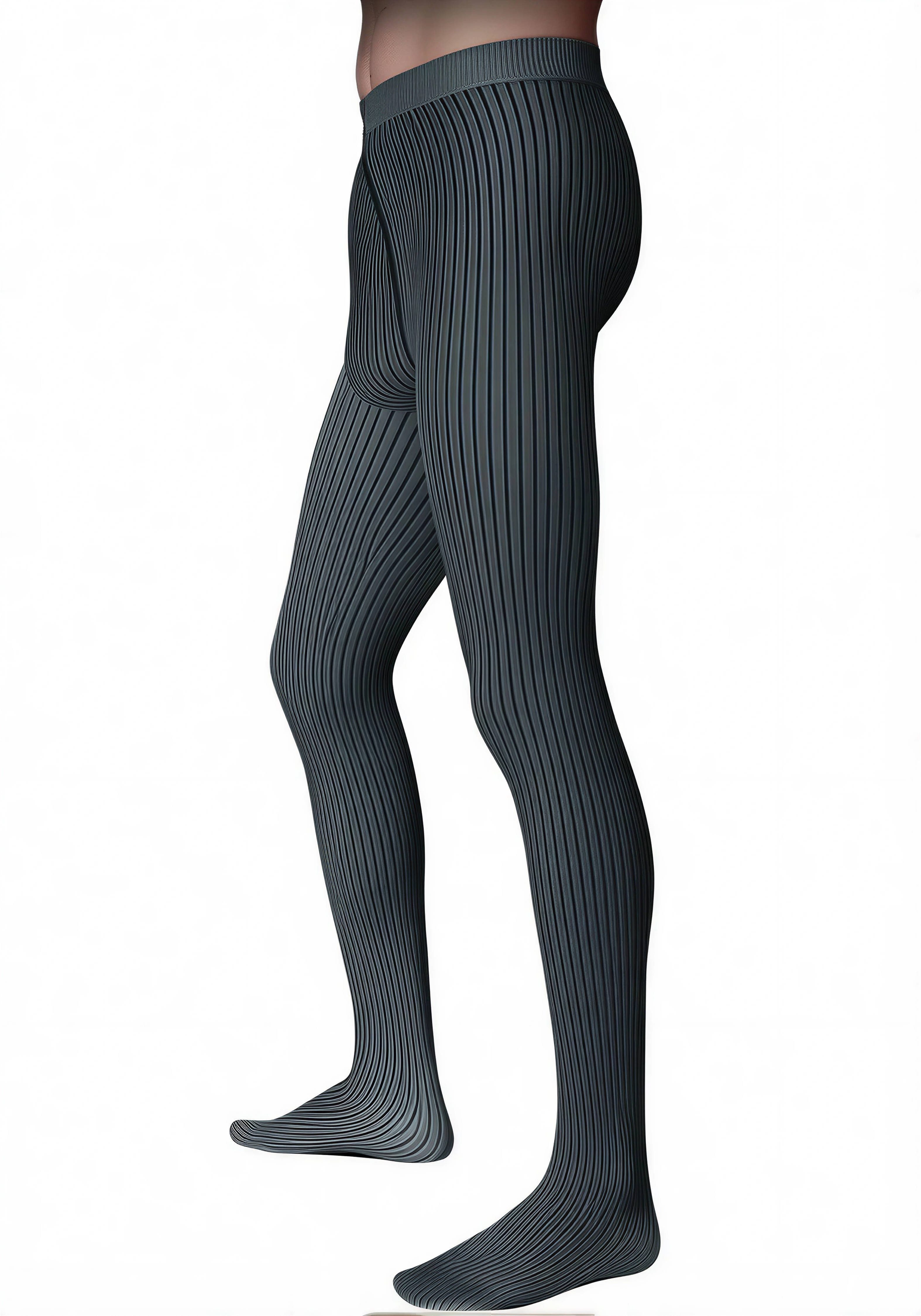 Adrian Hosiery Strumpfhose Herren STRIPES 40 DEN 40 DEN (Packung 1 St. 1er-Pack) semi-transparent & matt