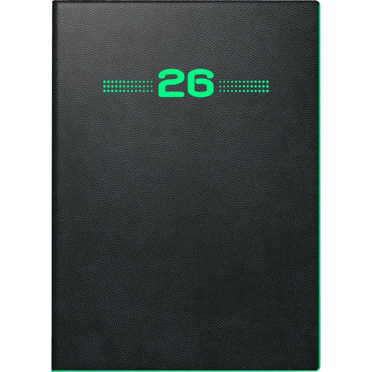 BRUNNEN Taschenkalender Taschenkalender 736 10x14cm 1 Tag/Seite PU-Einband flexibel Neon schw.