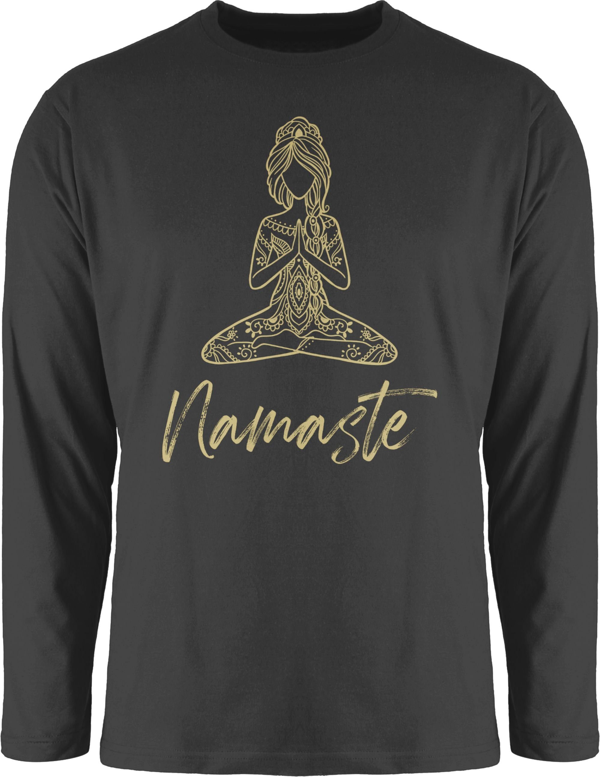 Shirtracer Rundhalsshirt Namaste Motiv Yoga Geschenk I Meditation I Mandala Yoga