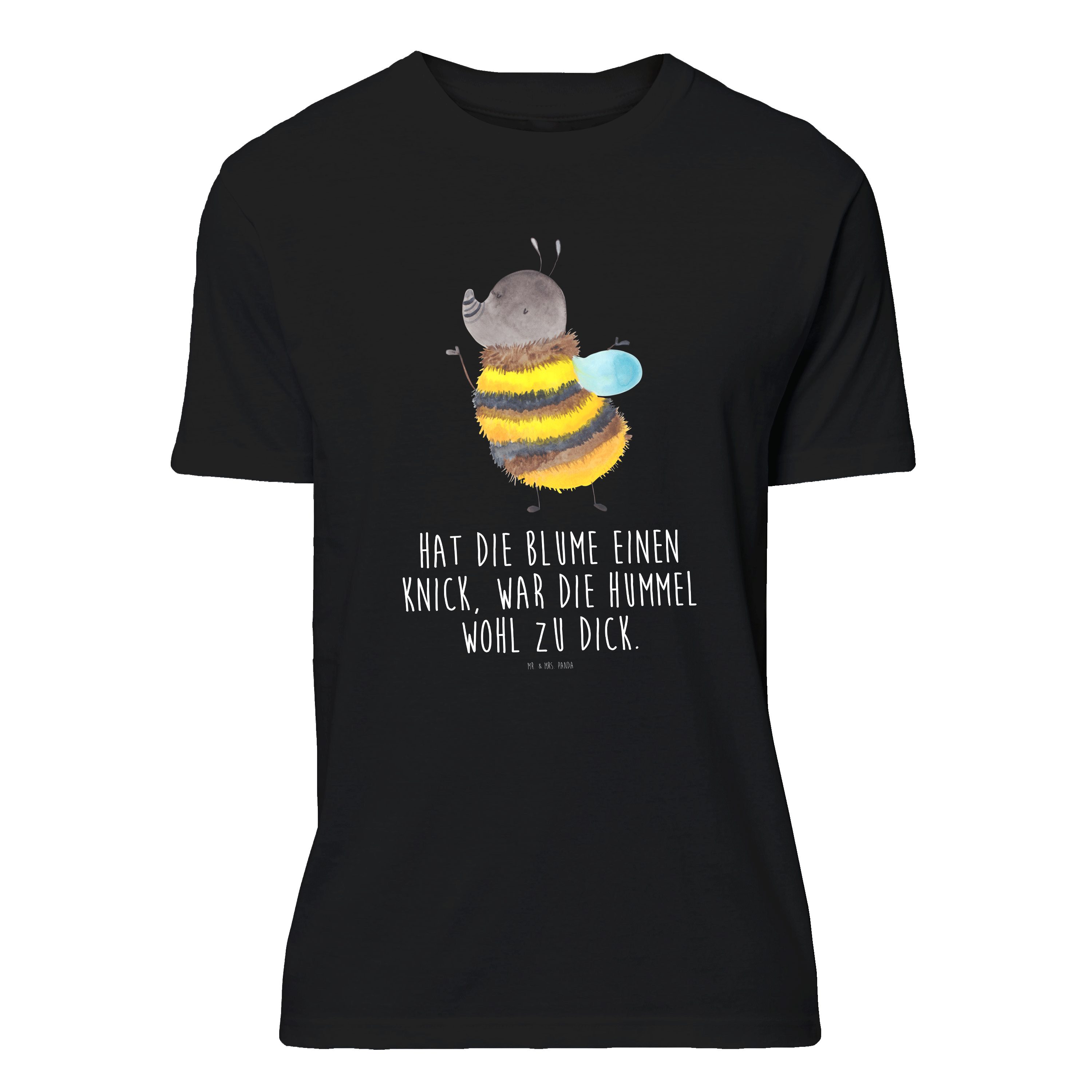 T-Shirt Hummel flauschig, Tshirt, Schwarz, Natur, T-Shirt, Blume, S, Tshirt