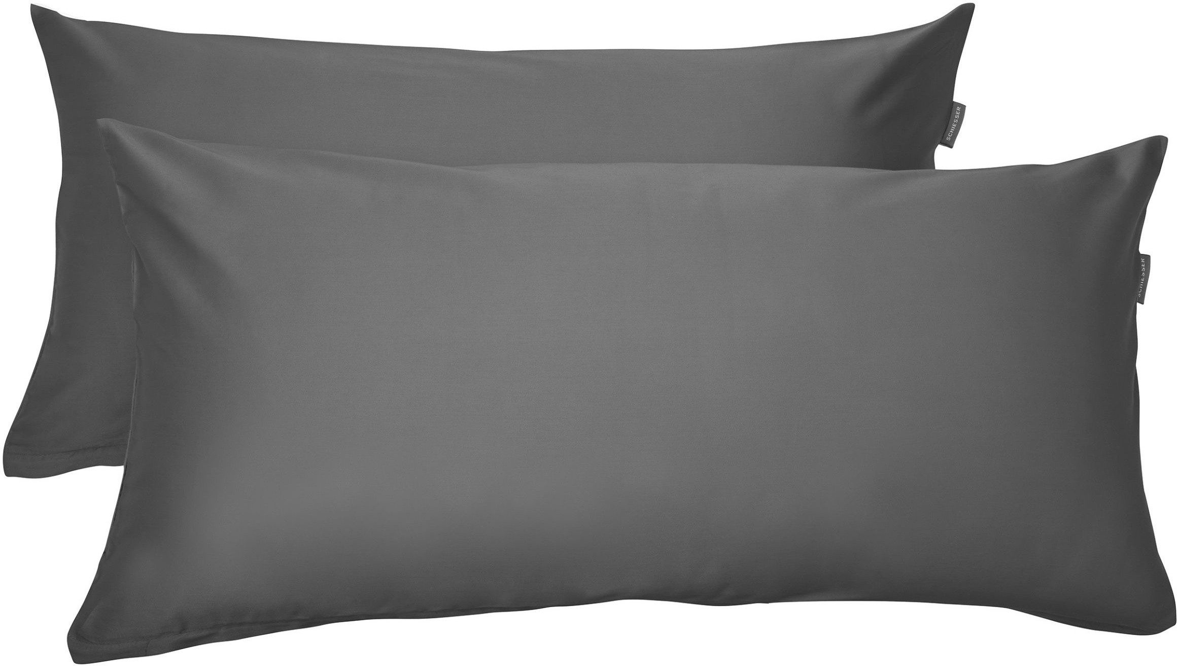 Schiesser Kissenhülle Ella Kissenhüllenset aus feinstem Baumwollsatin, 40x80 cm, (2 Stück), OEKO-TEX® MADE IN GREEN