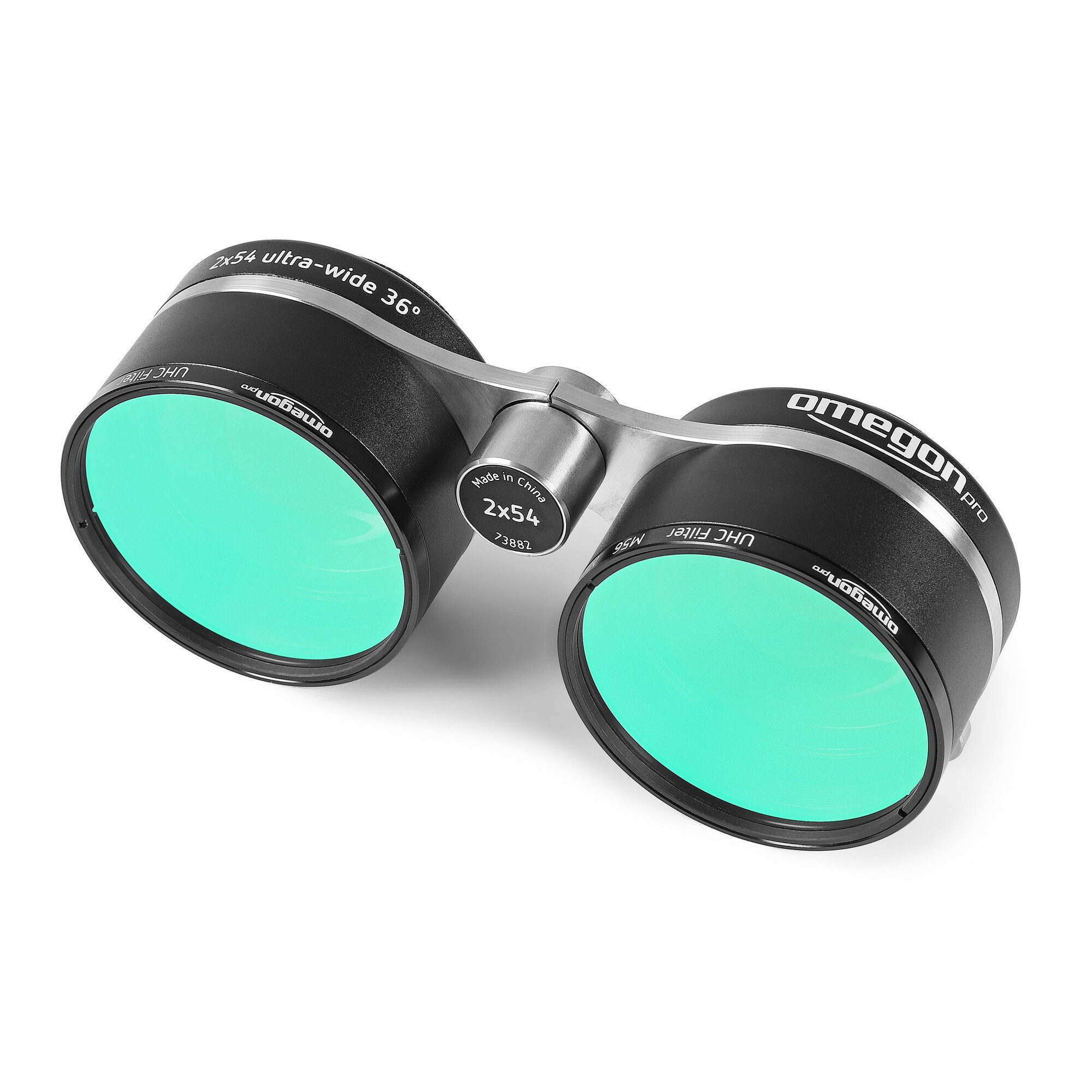 Omegon Omegon Fernglas 2x54 für Sternfeldbeobachtung + 2 Pro UHC Filter M56 Fernglas