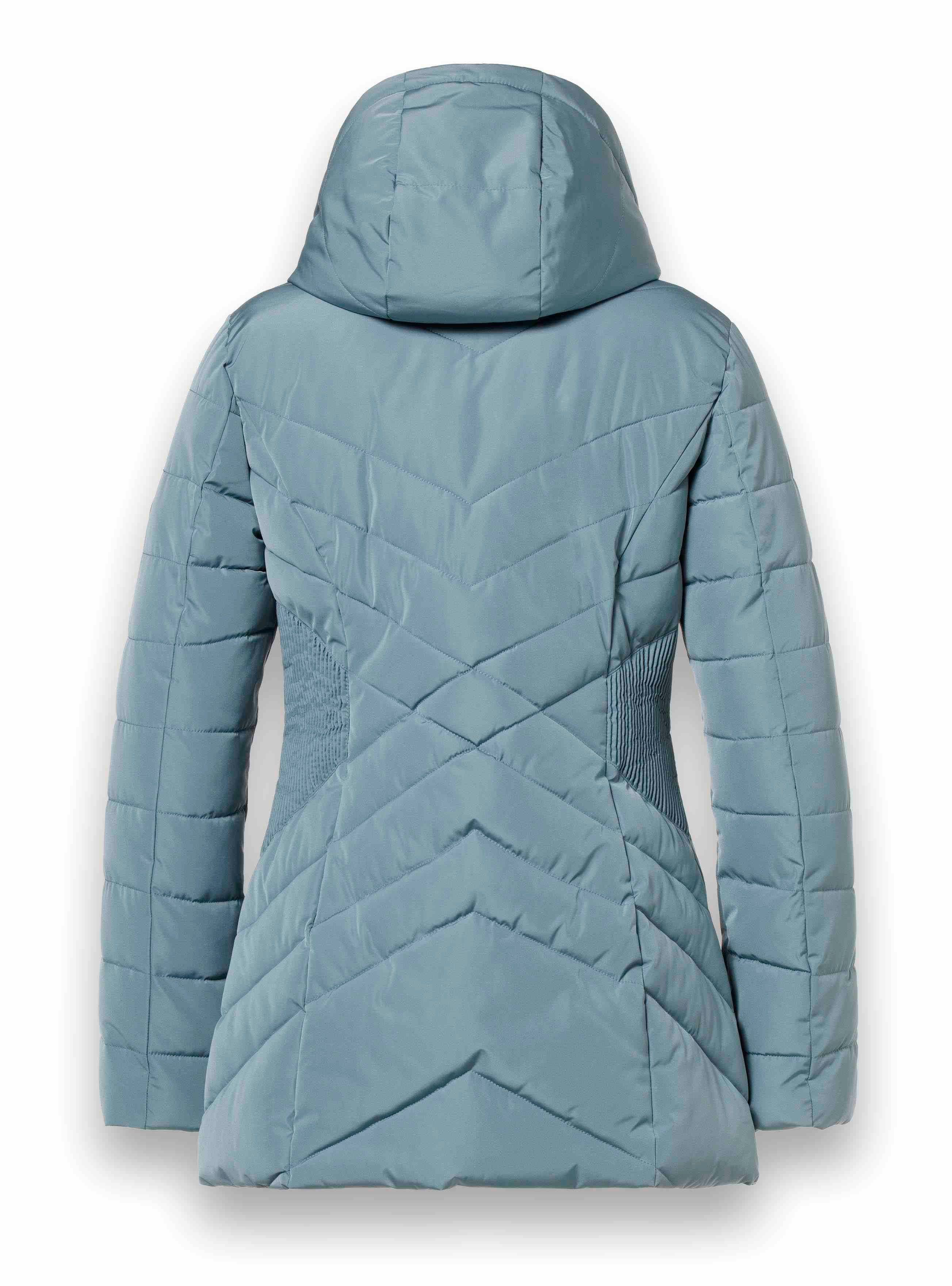District Winterjacke Workout mit Kapuze (Mantel, wasserabweisend) mineralblau Damen