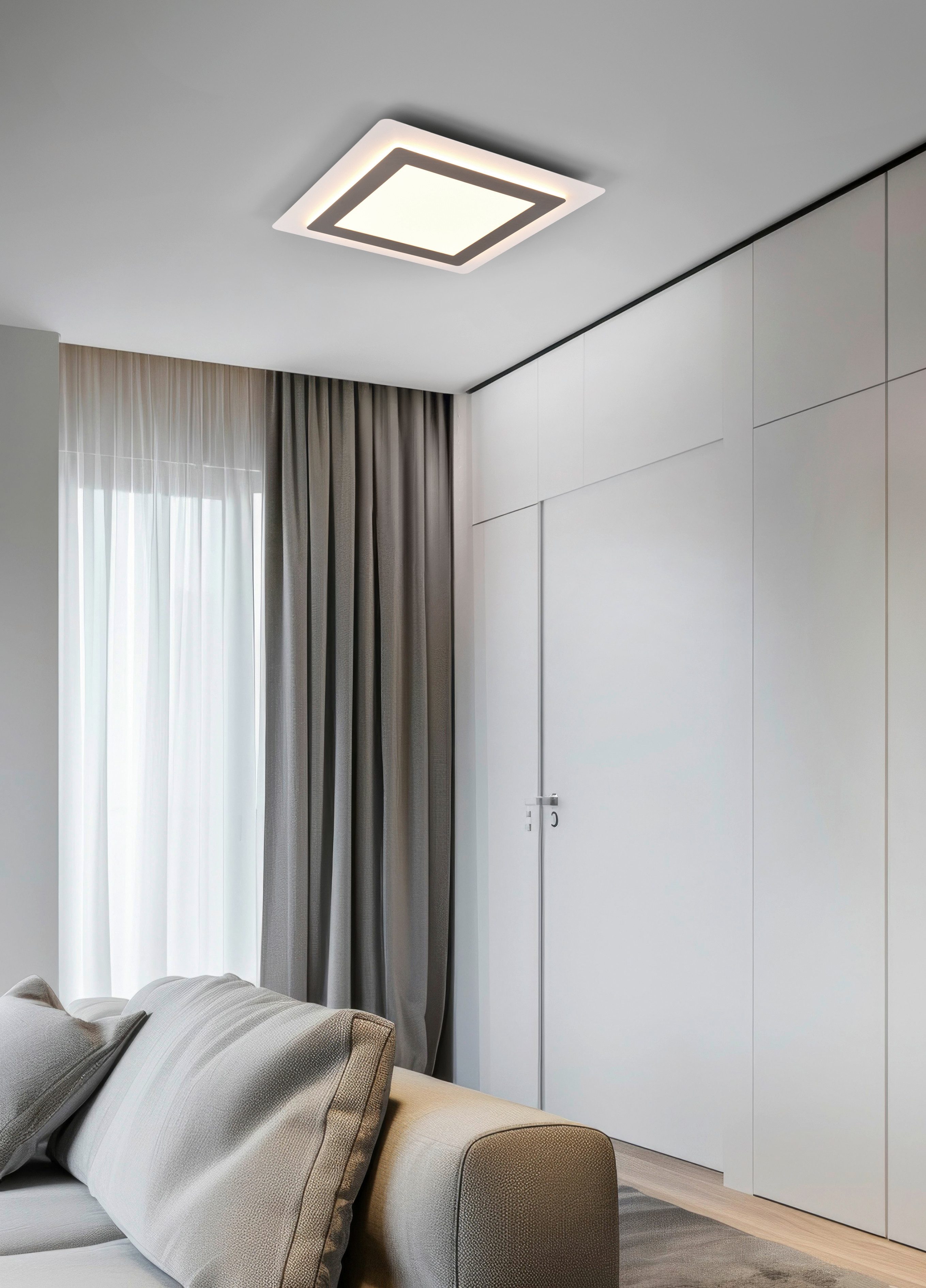 TRIO Leuchten LED Deckenleuchte MORGAN, quadratische günstig online kaufen