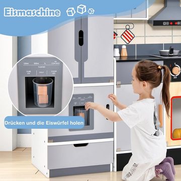 KOMFOTTEU Spielküche, mit Kühlschrank, für Kinder ab 3 Jahren alt