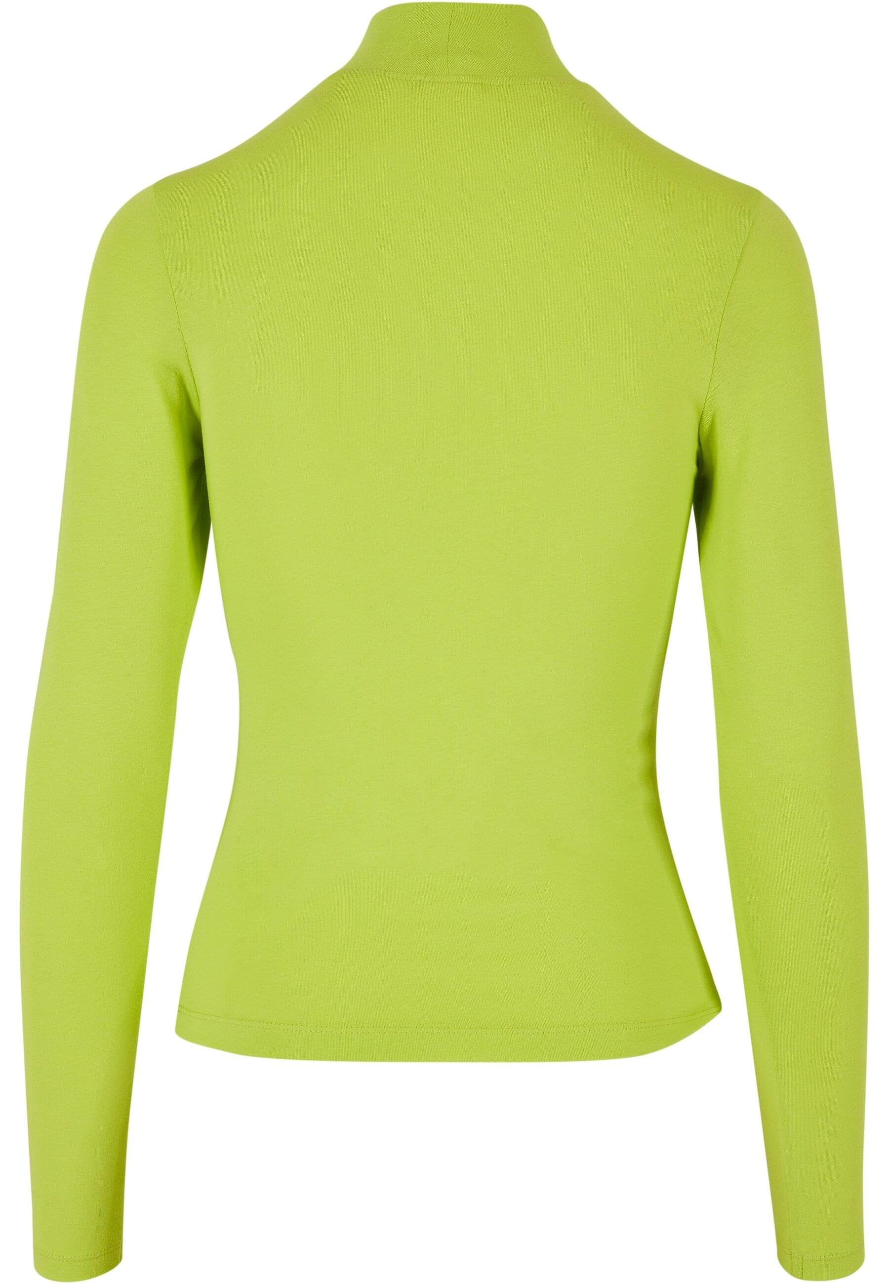 URBAN CLASSICS Longsleeve Turtleneck Langarmshirt Ladies frozenyellow Damen (1-tlg) Cut-Out