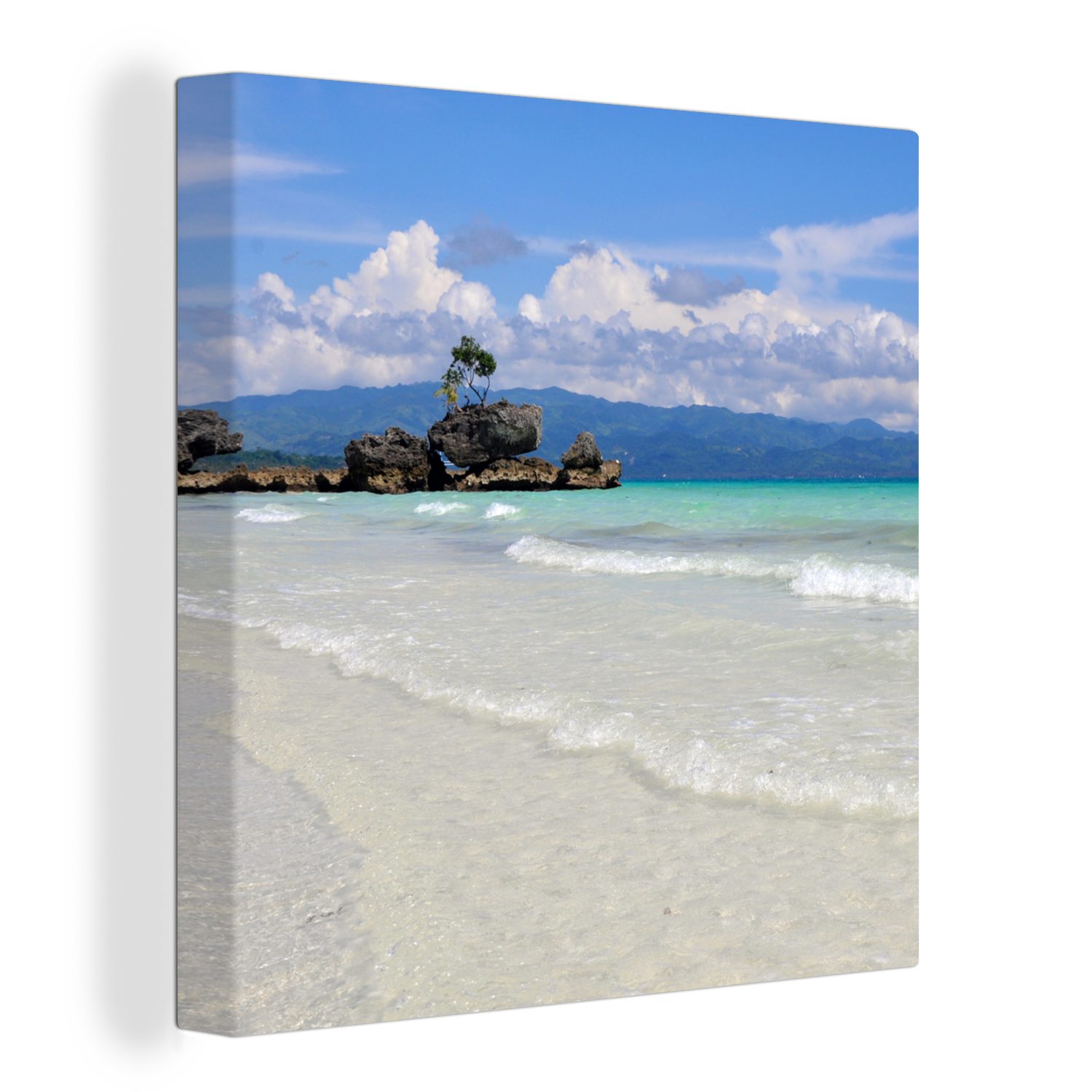 für Strand Insel Wohnzimmer Leinwandbild St), Bilder Boracay, der Schlafzimmer Leinwand Tropischer auf (1 OneMillionCanvasses®