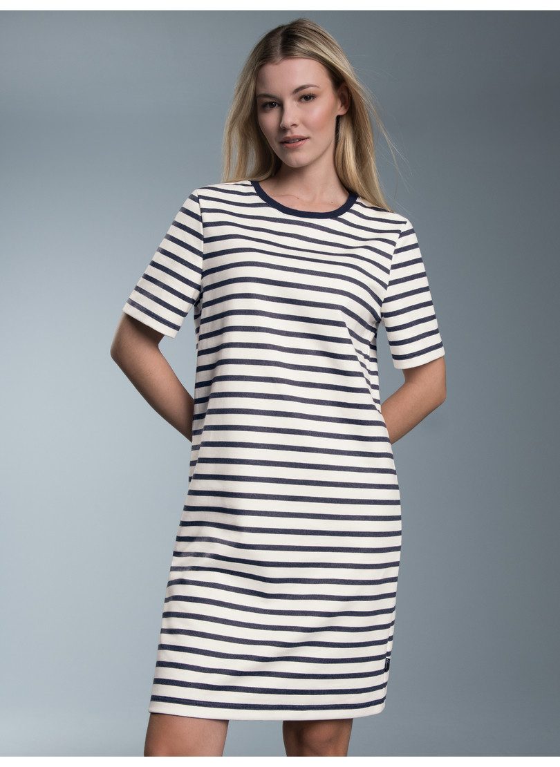 Trigema Jerseykleid TRIGEMA Sweatkleid mit Ringelmuster (1-tlg)
